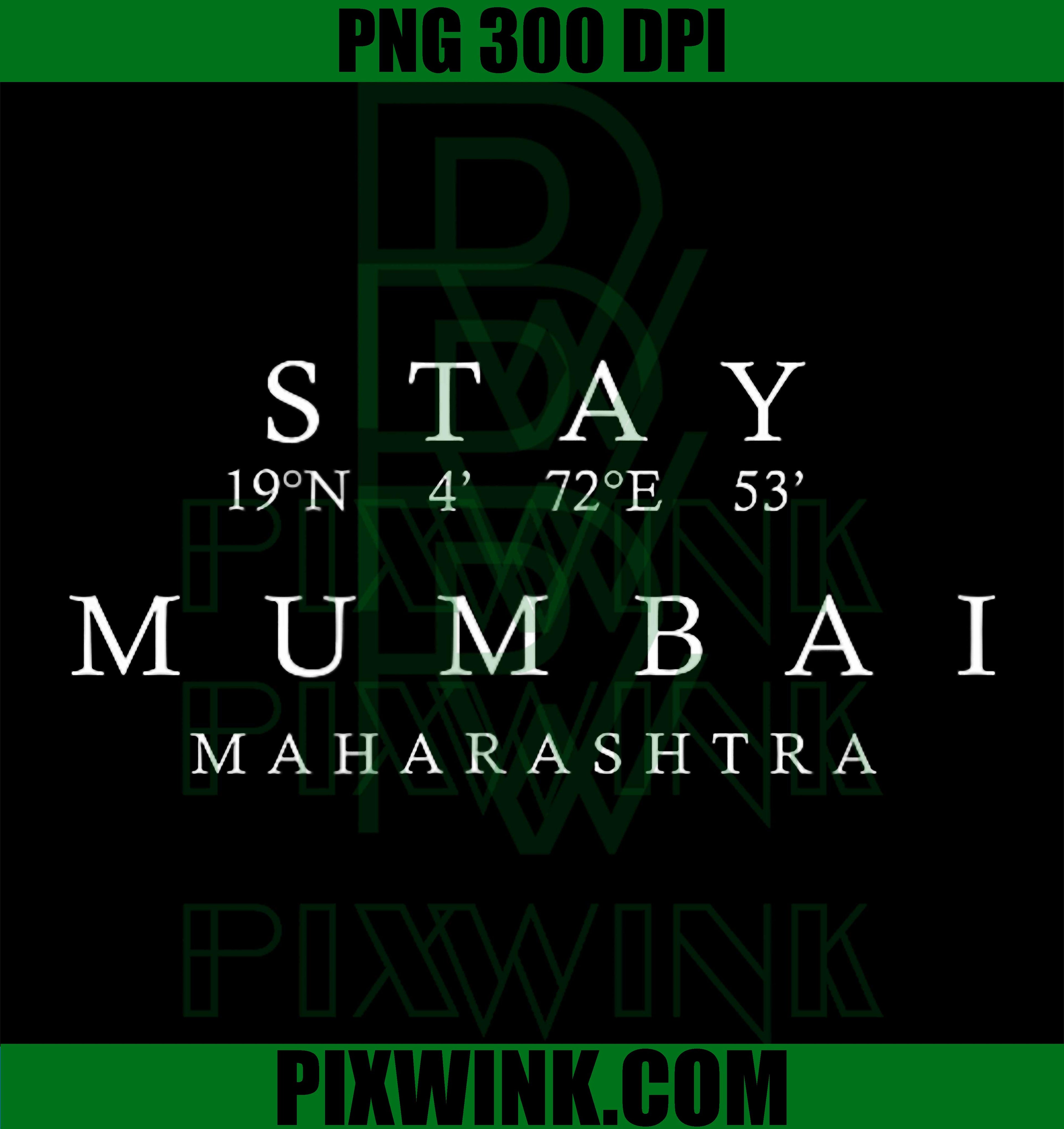 Stay Mumbai Maharashtra Coordinates PNG, India Souvenir PNG
