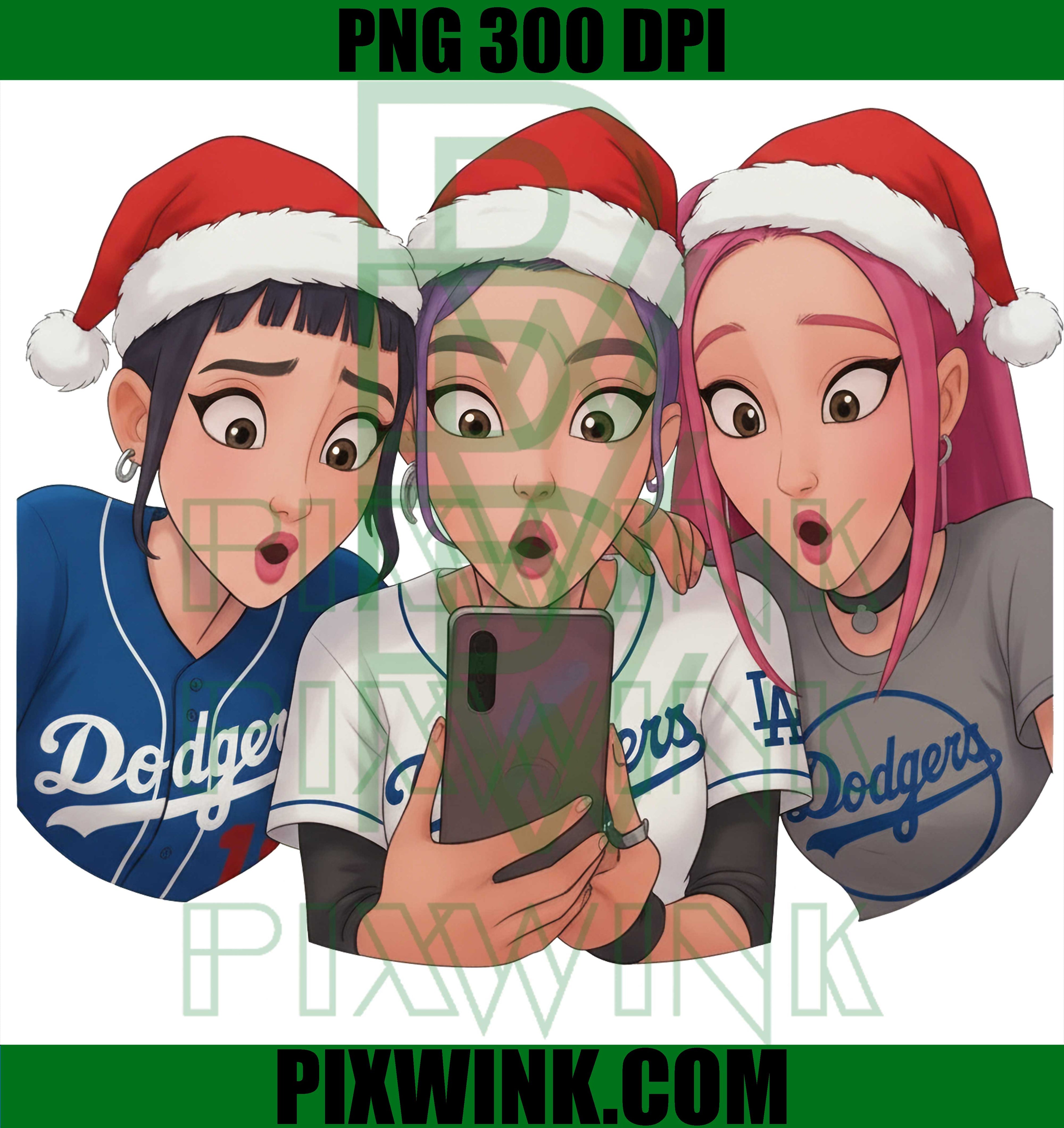 HunTrix Anime Christmas PNG, K-Pop Demon Hunter Xmas PNG 