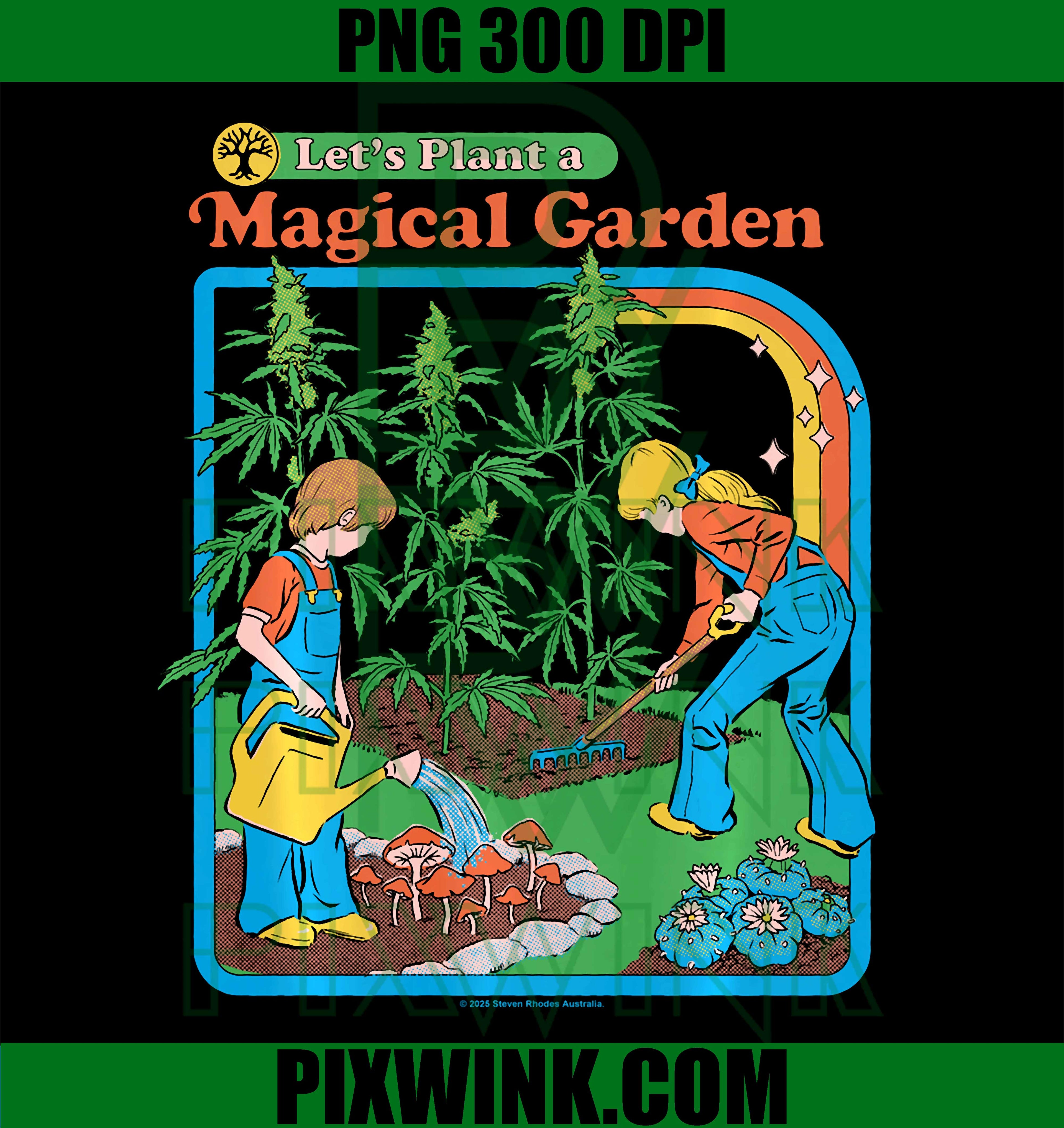 Magical Garden 420 PNG, Sarcastic Retro Vintage Funny Humor PNG