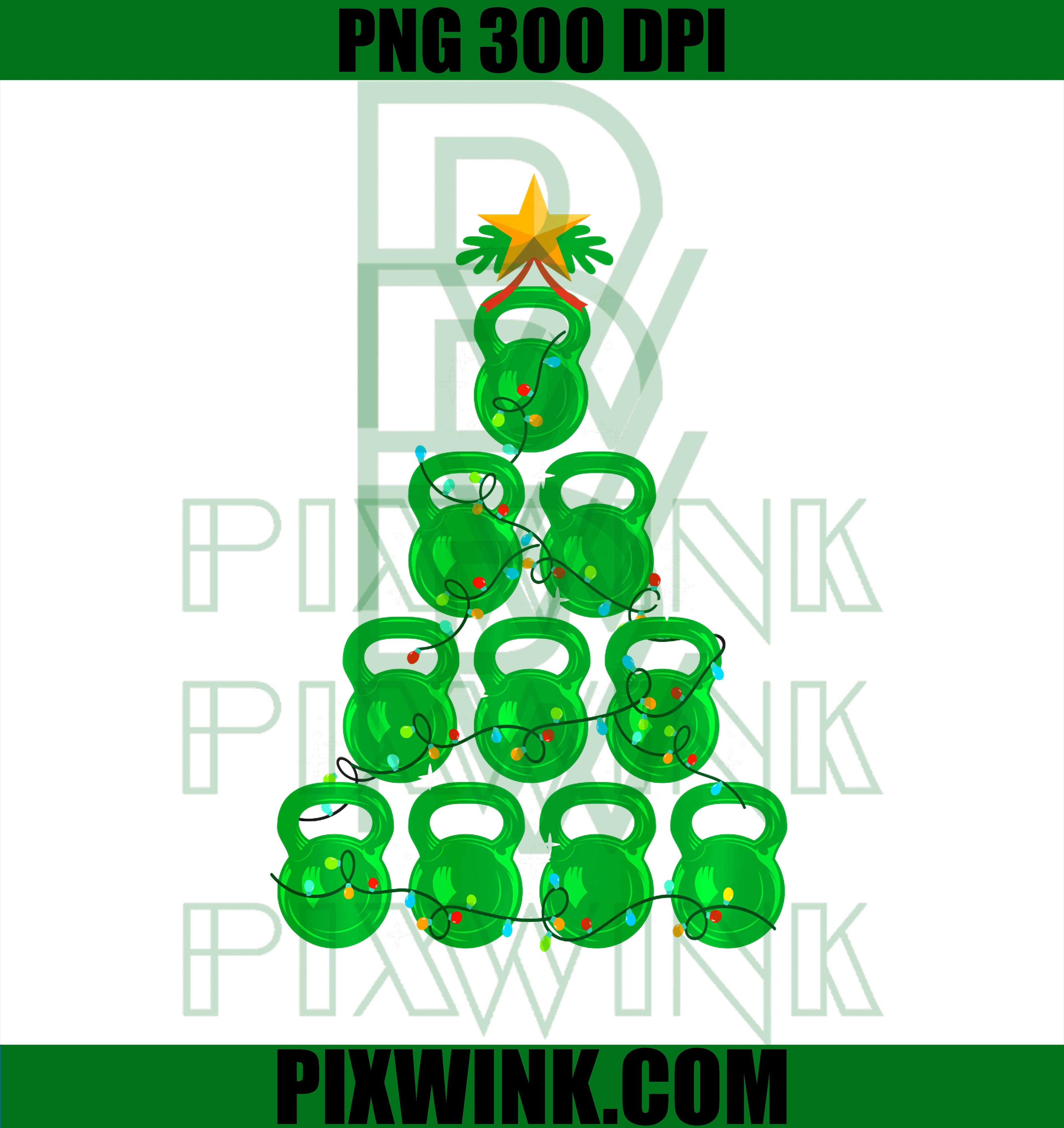Christmas Tree Kettlebell Xmas Gym Workout Fitness Exercise PNG