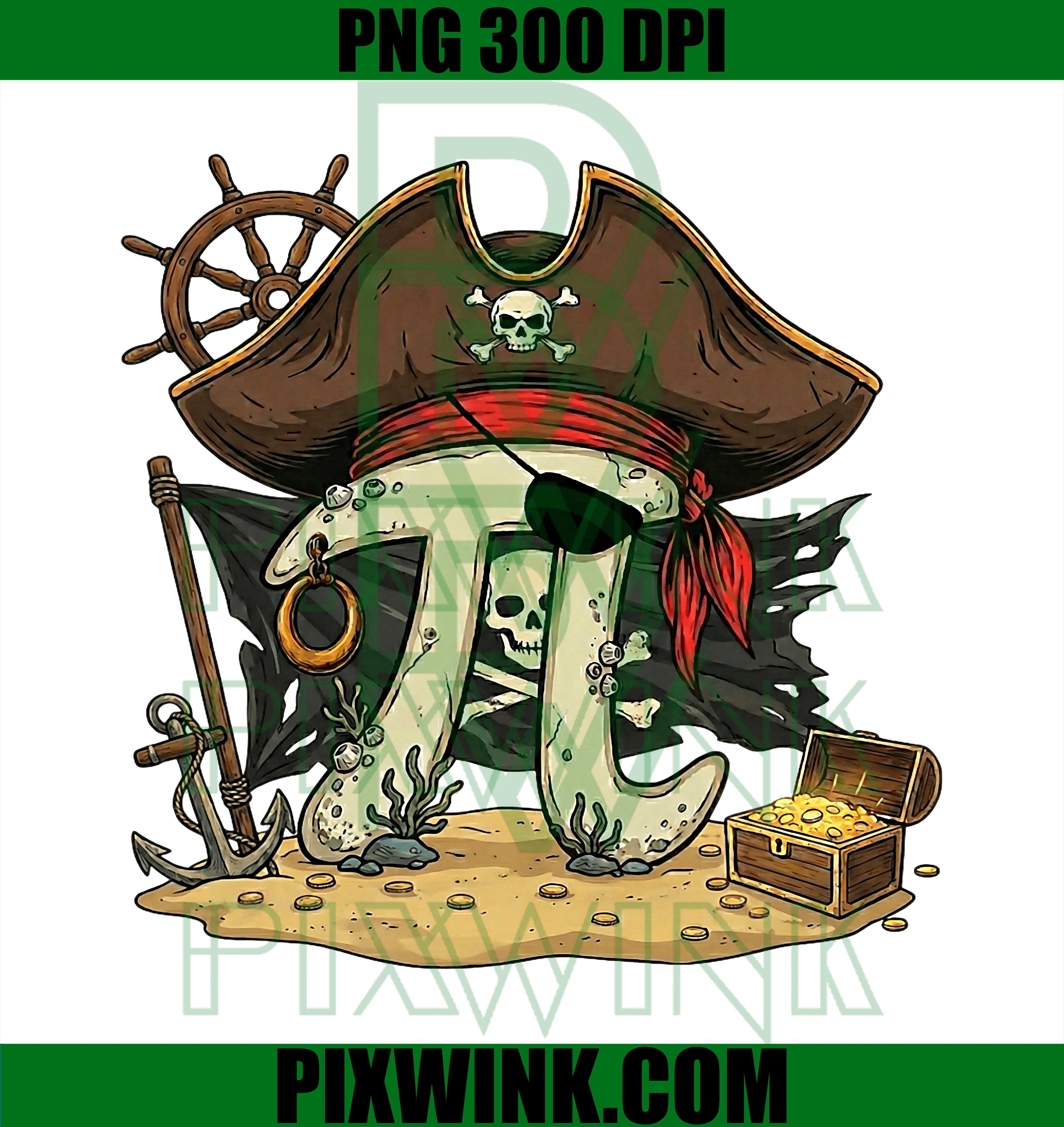 Funny Pi Rate Pirate PNG, Pi Day 3.14 Math Design PNG