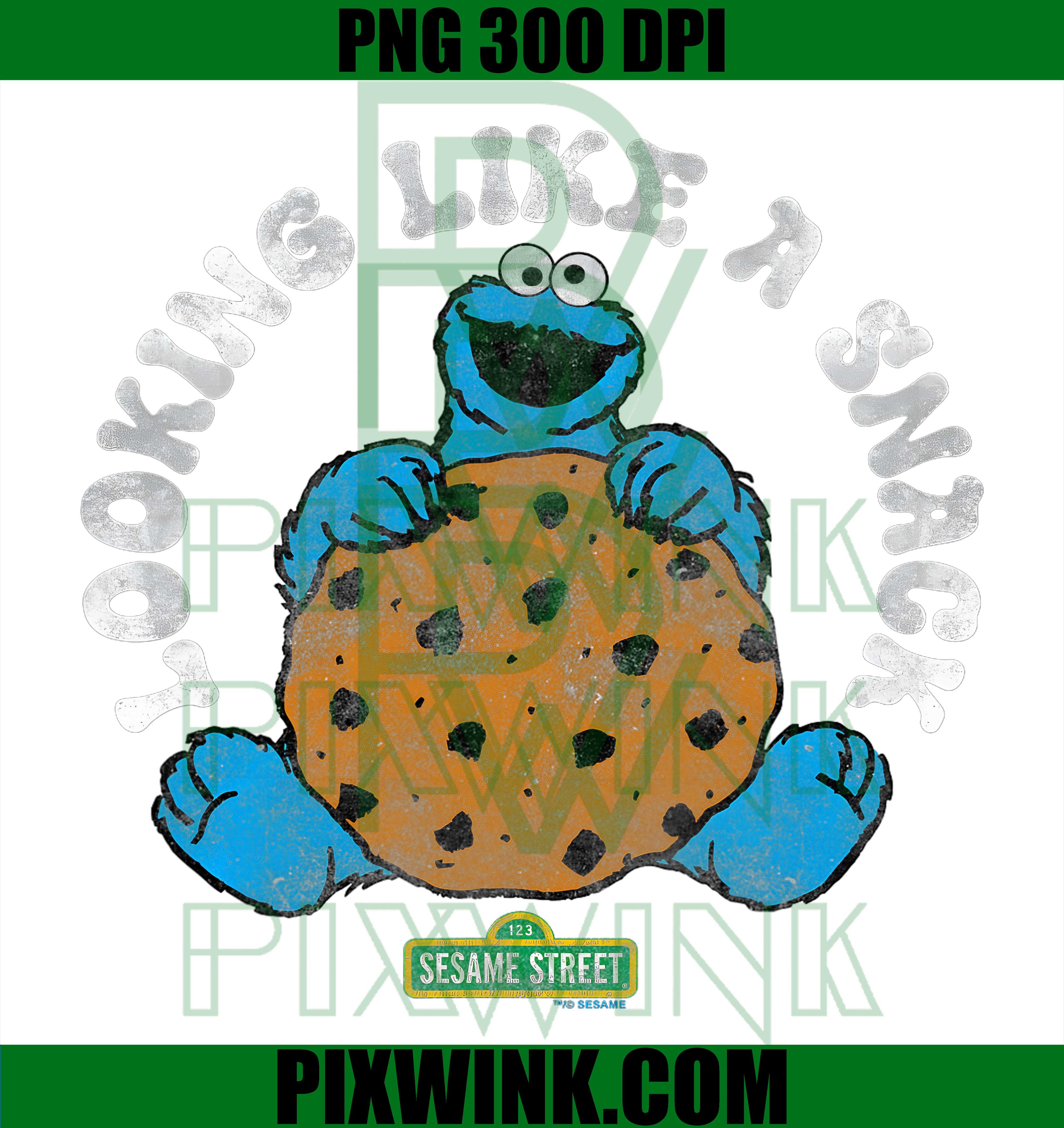 Sesame Street Cookie Monster Snack PNG,Big Cookie Cookie Monster PNG