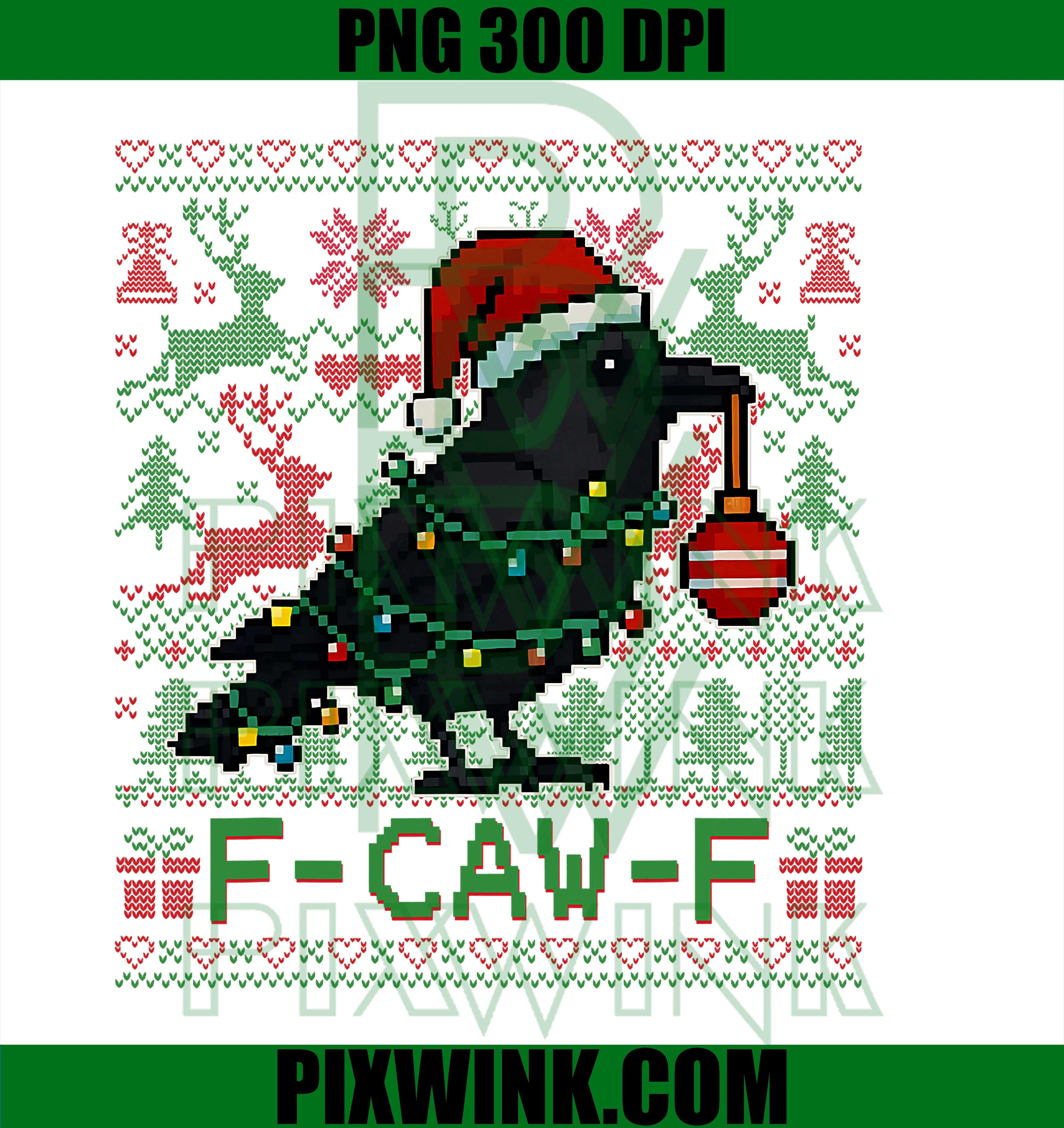 F-Caw-F Funny Black Bird Humor Christmas Ugly PNG