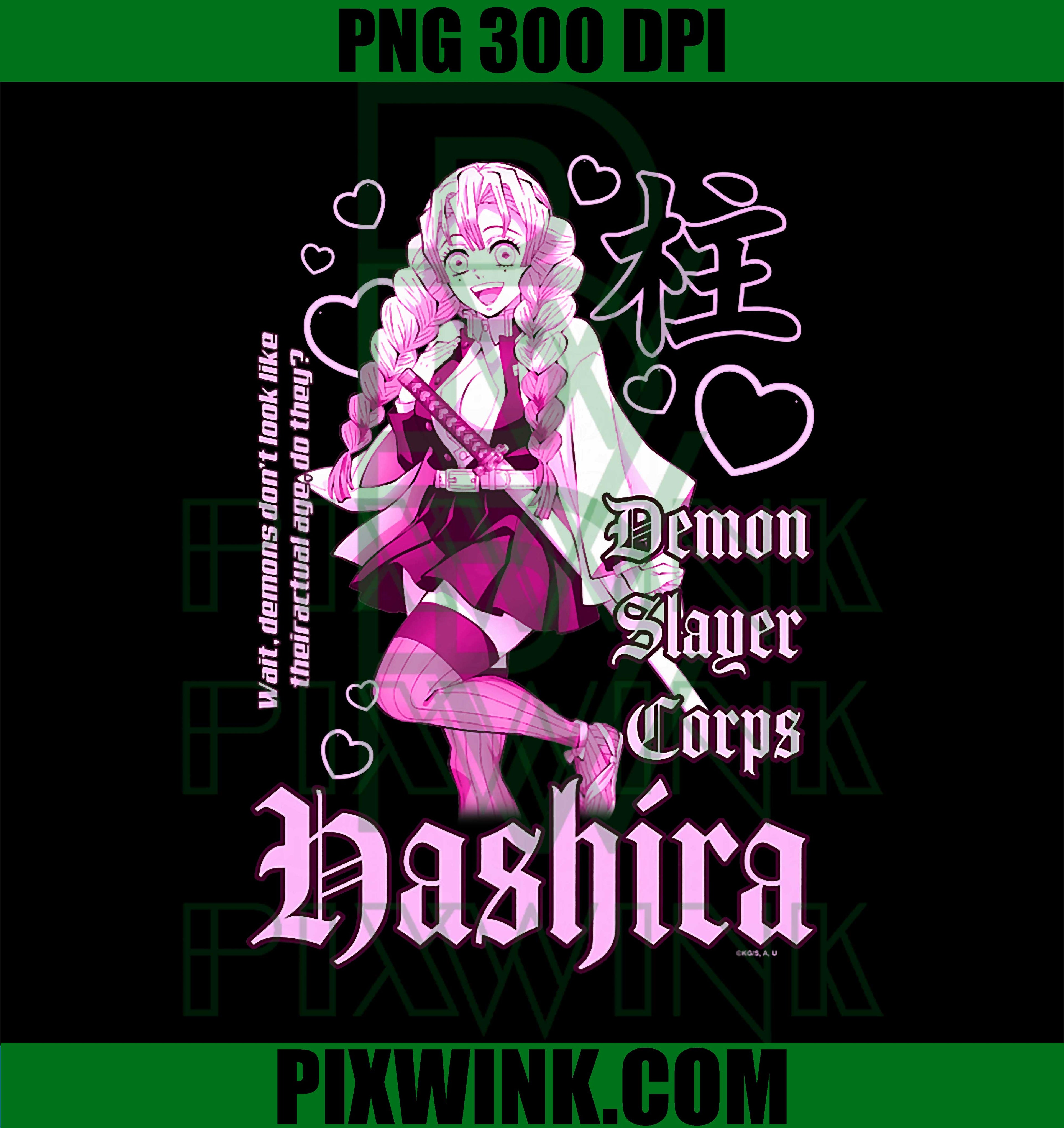Demon Slayer, Kimetsu no Yaiba, Mitsuri Kanroji Pink Gothic PNG