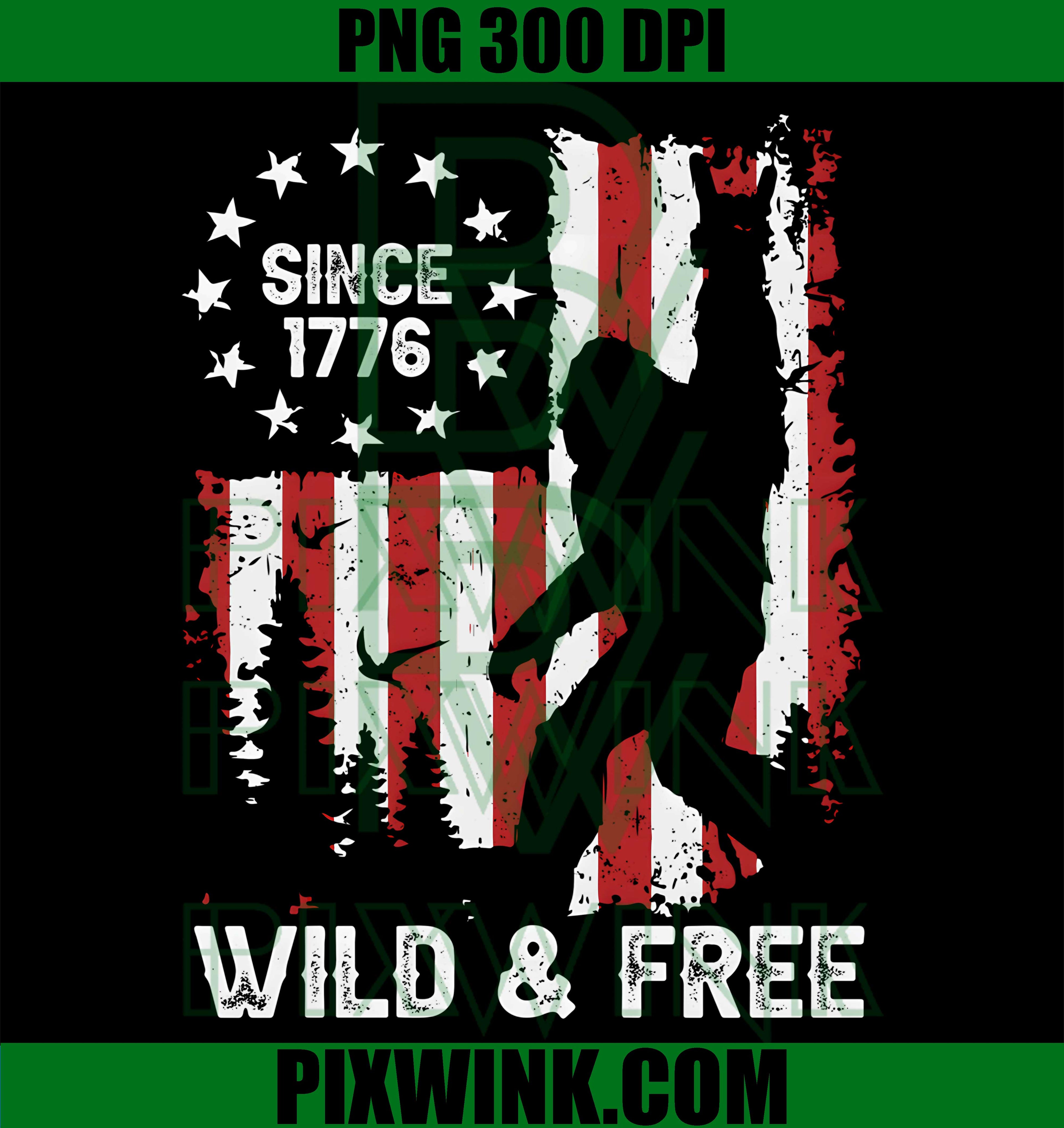 Patriotic Bigfoot PNG, Wild And Free Since 1776 PNG, 4th Of July Bigfoot PNG