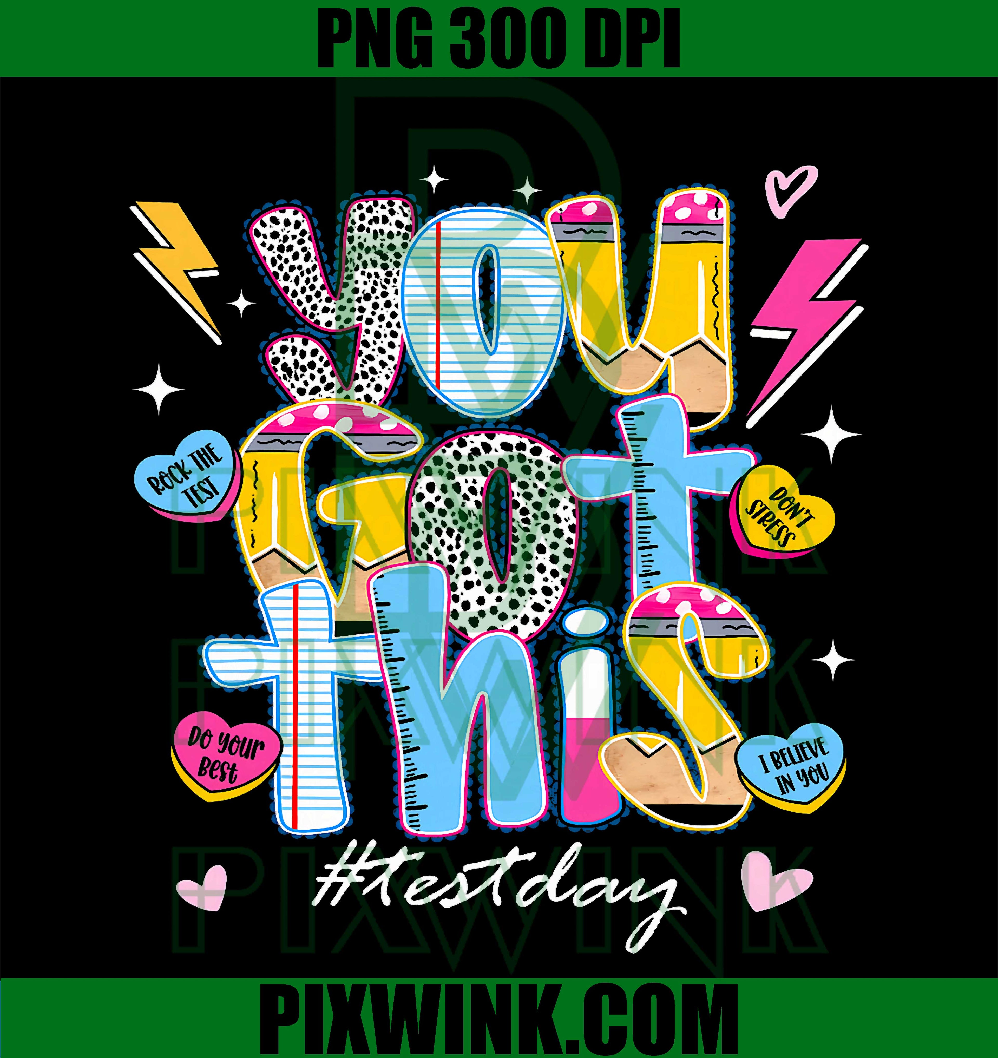 State Testing You Got This PNG, Teacher Student Test Day Retro Design