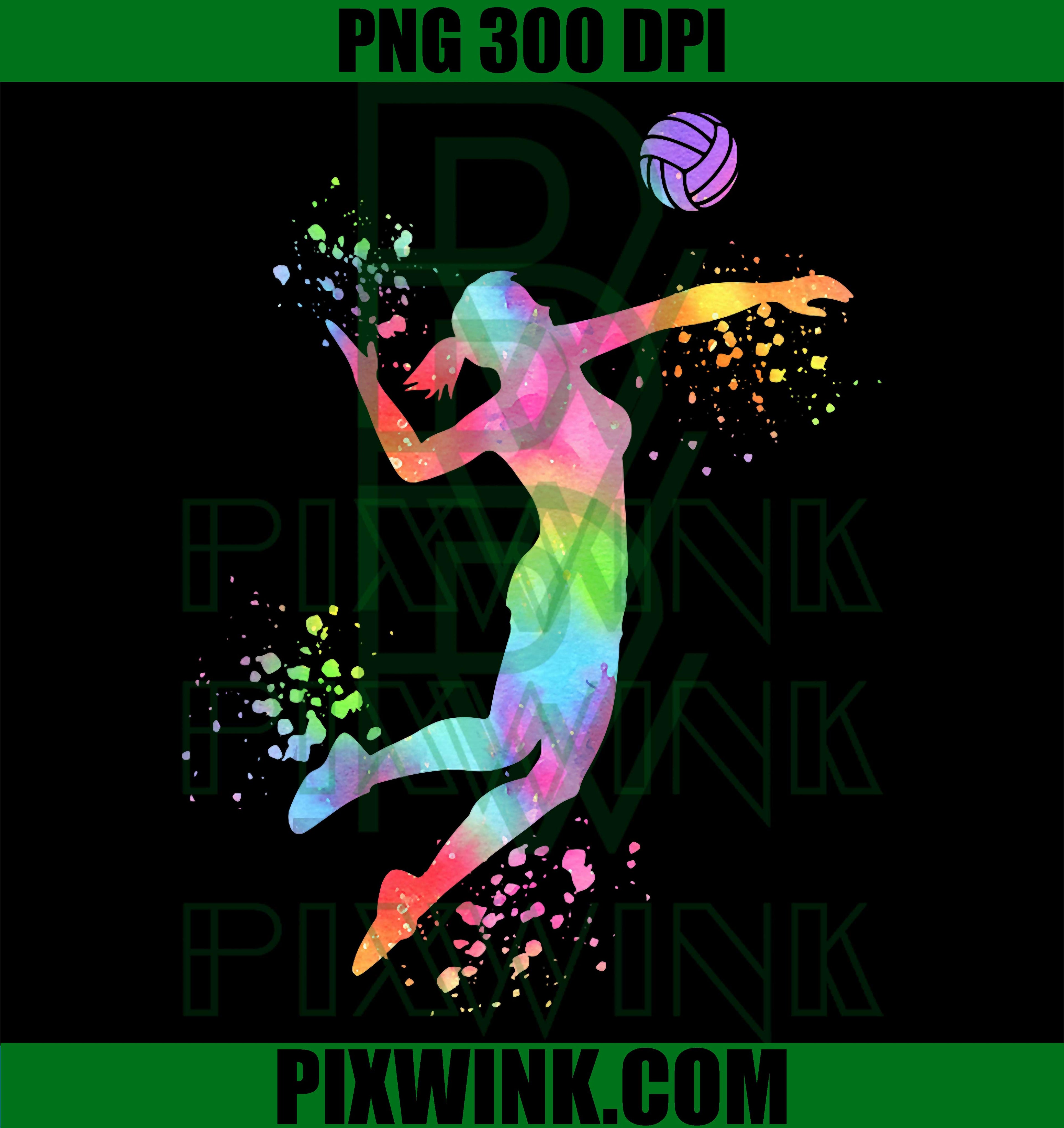 Volleyball Teen Girl PNG, Women Sports Tank Top Design PNG