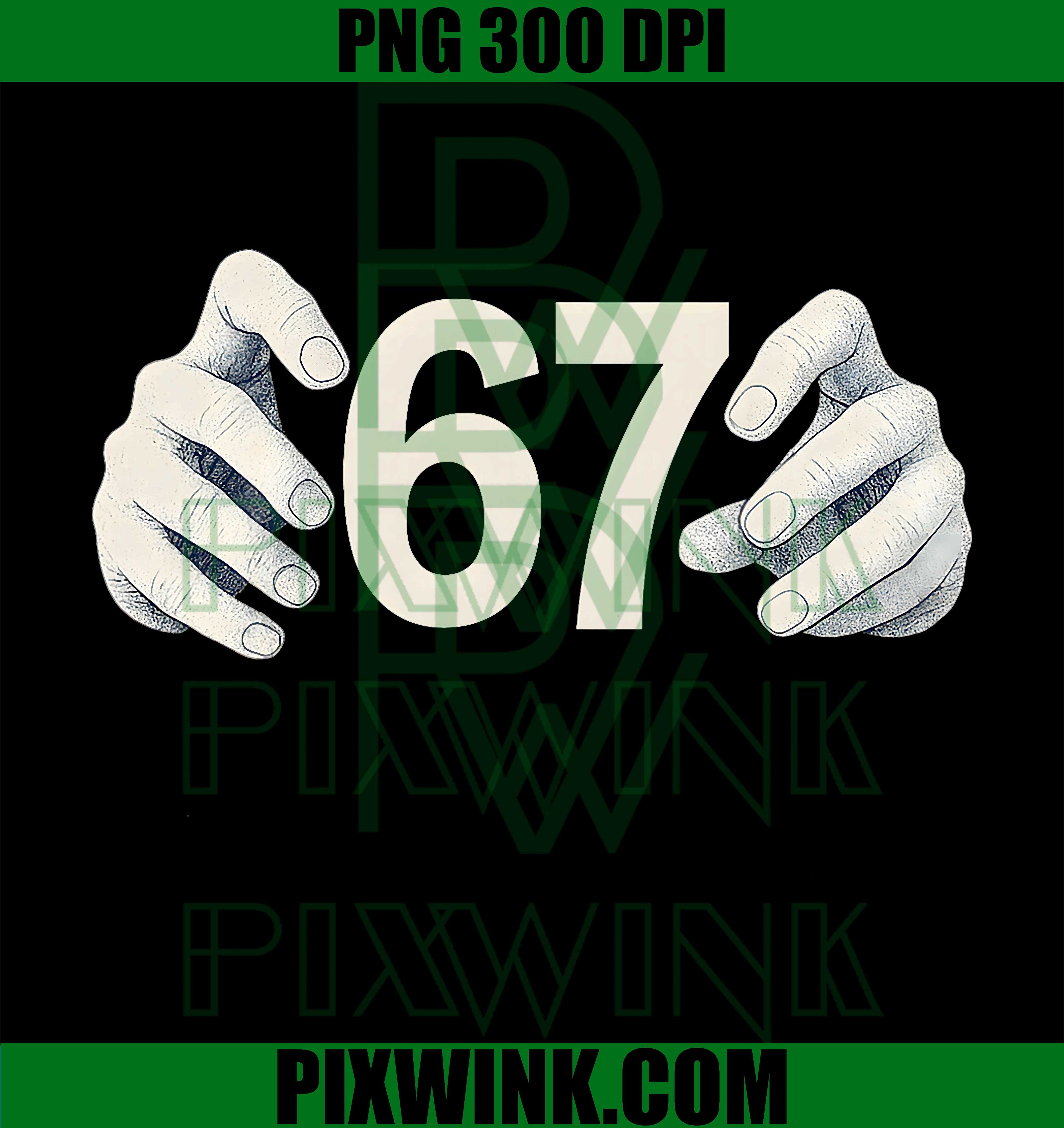 Six Seven PNG, 6 7 Meme Gen Alpha Slang PNG, 6 7 Hands PNG