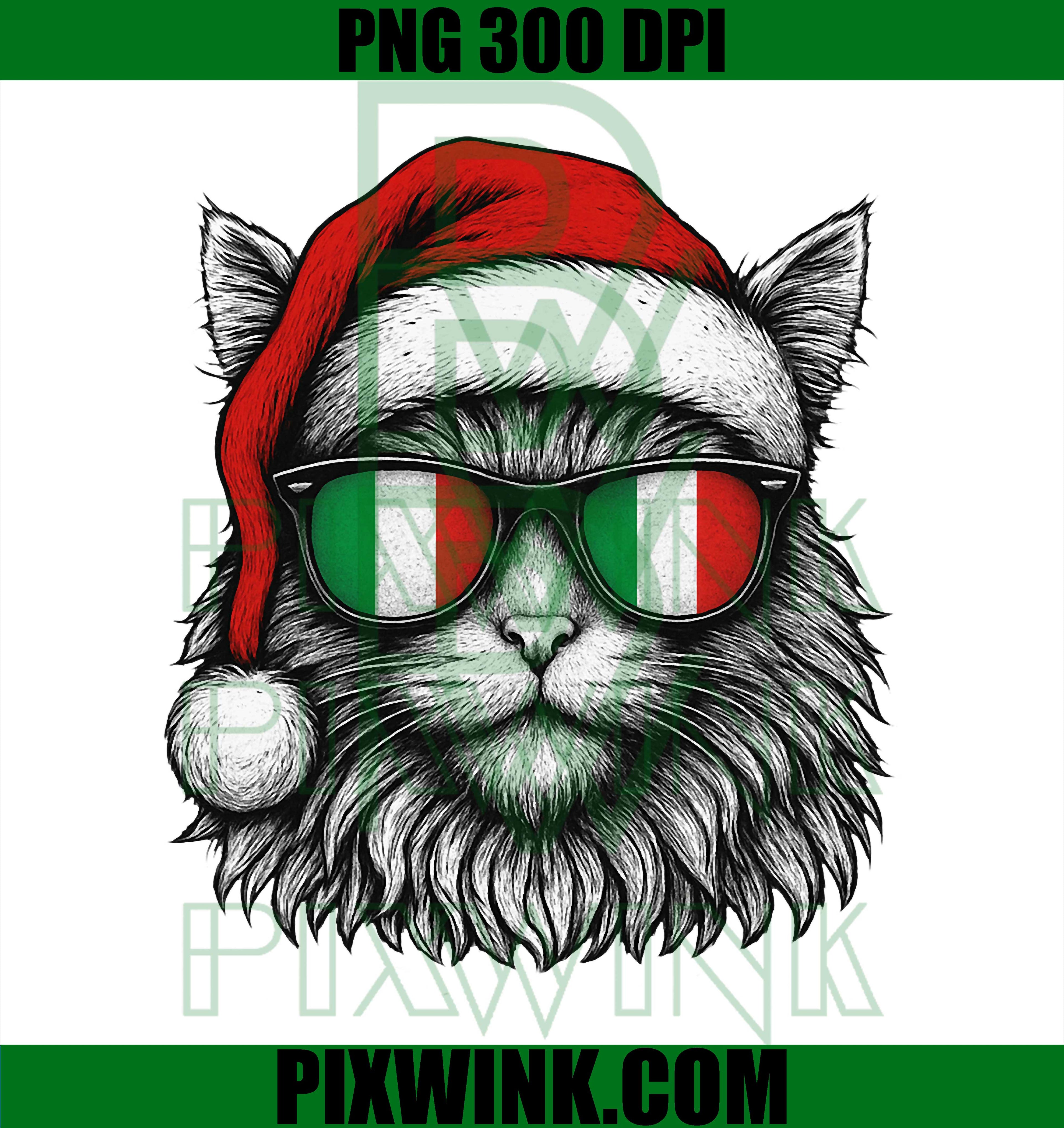 BUON Natale Italian Cat Christmas Tree PNG
