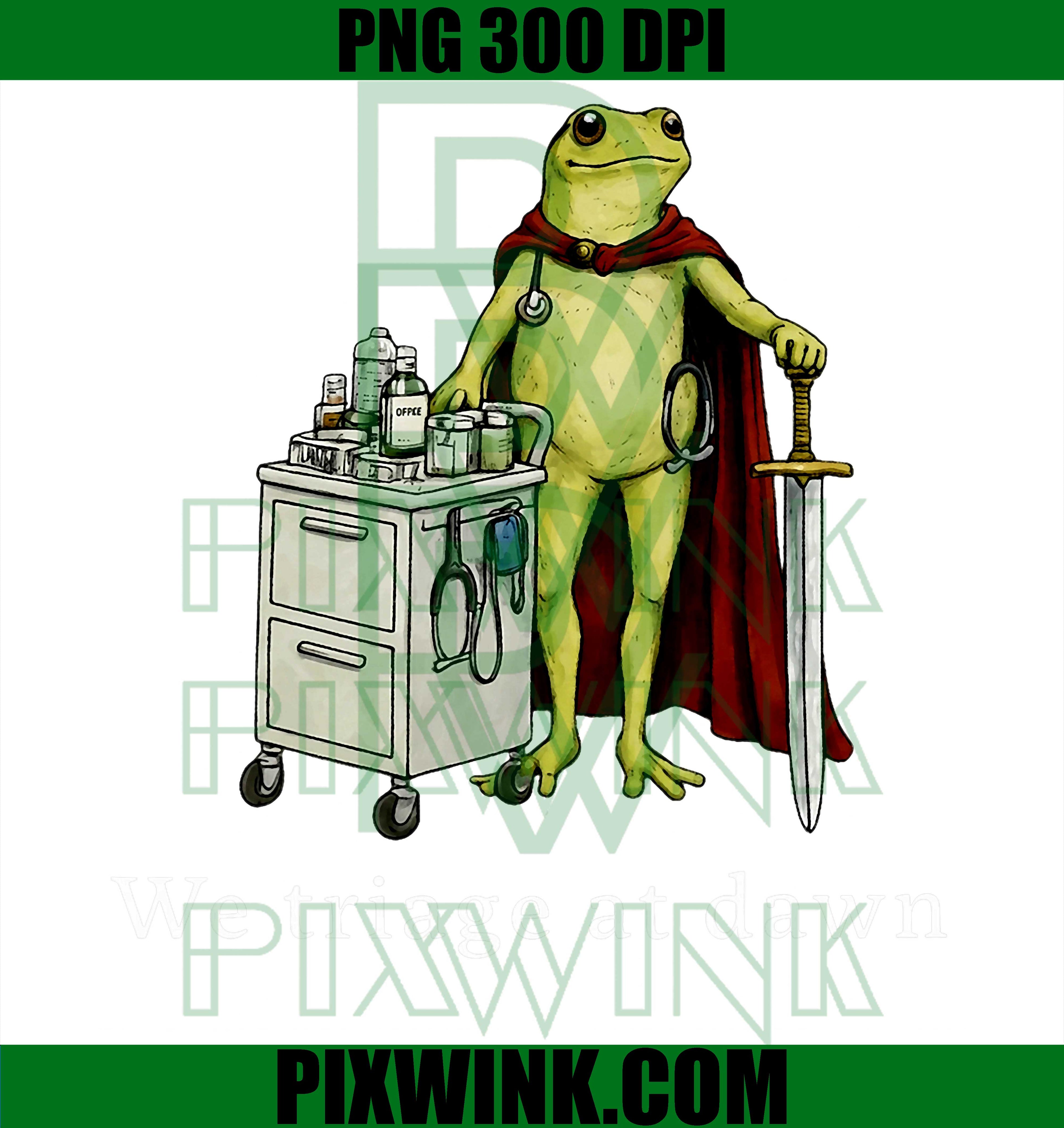 Medical Frog Triage PNG, Funny Nurse Doctor Healthcare Design PNG