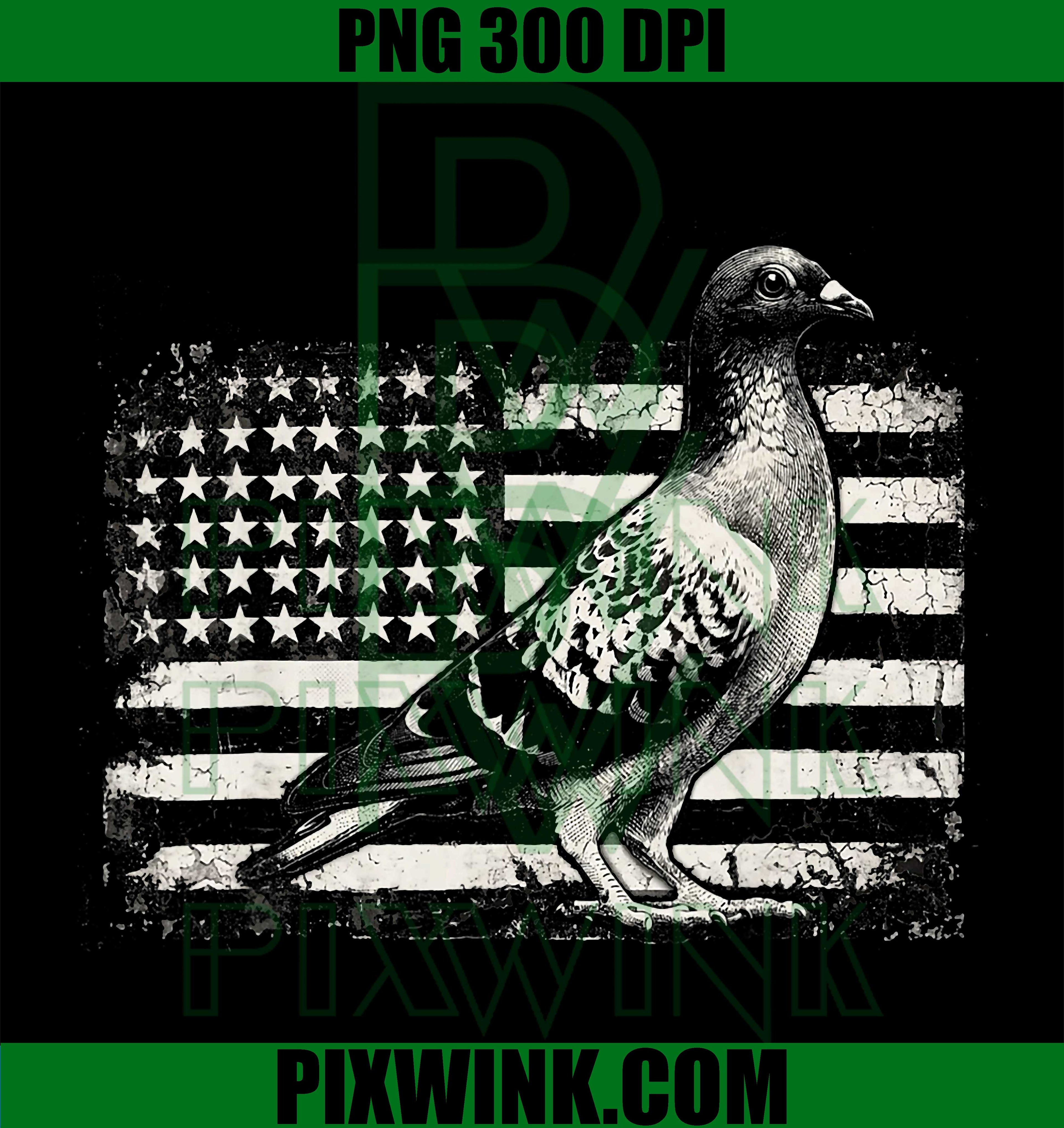 Pigeon Bird 4th Of July USA PNG, Patriotic Pigeon USA Flag PNG