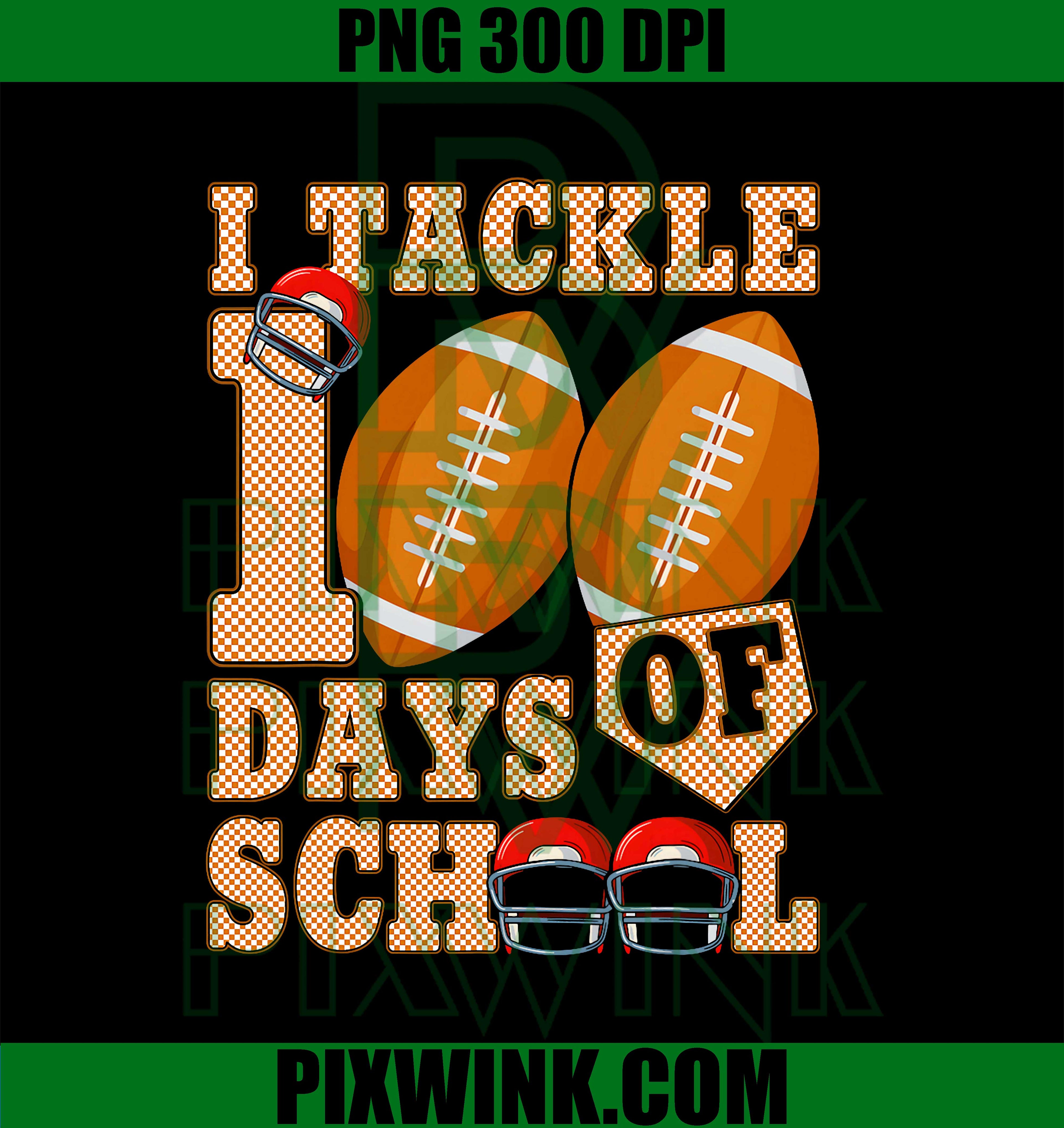 100 Days of School Boys, 100th Day of School Football PNG