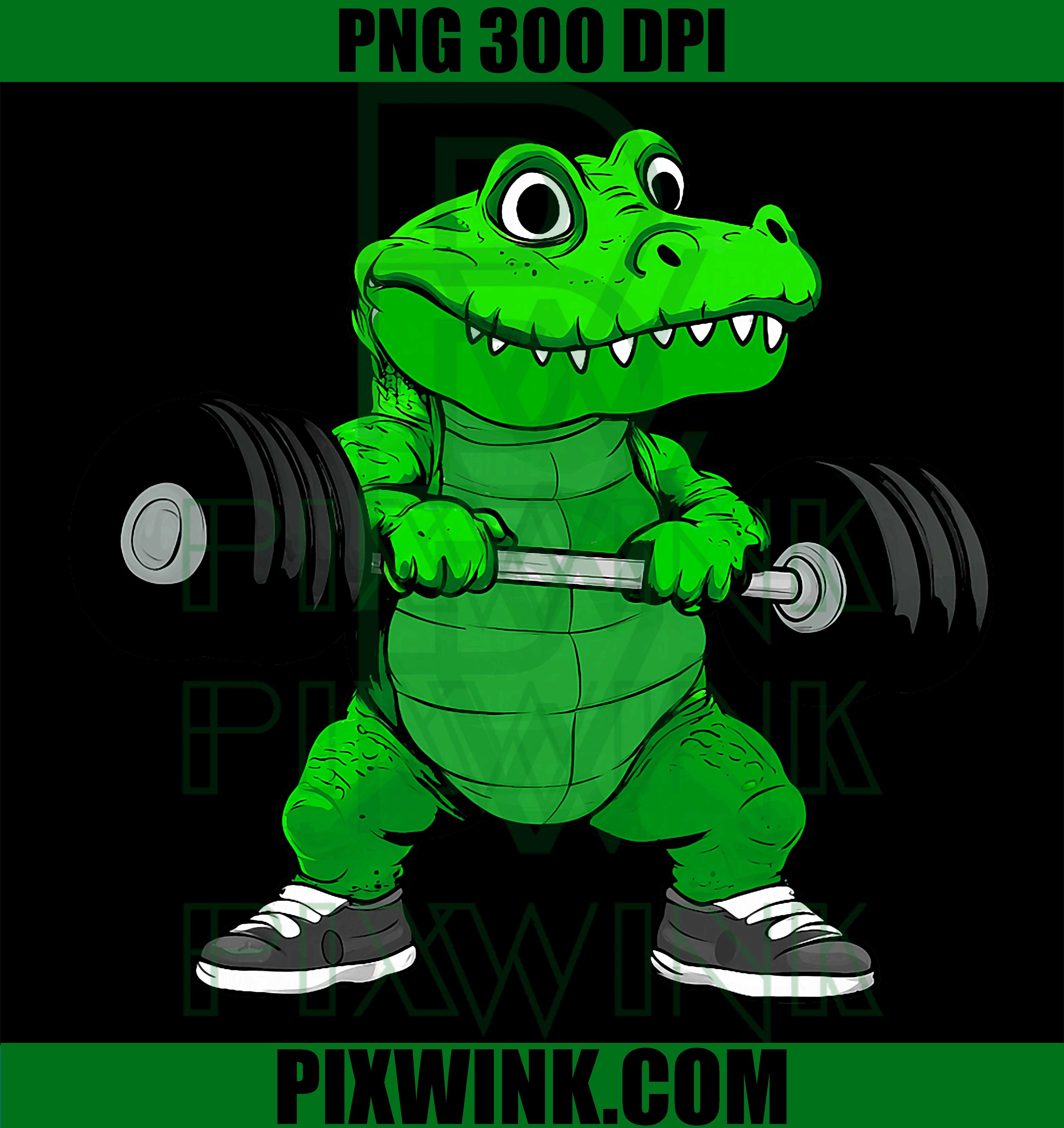 Sport Animals Crocodile PNG, Athletic Alligator Graphic Design PNG