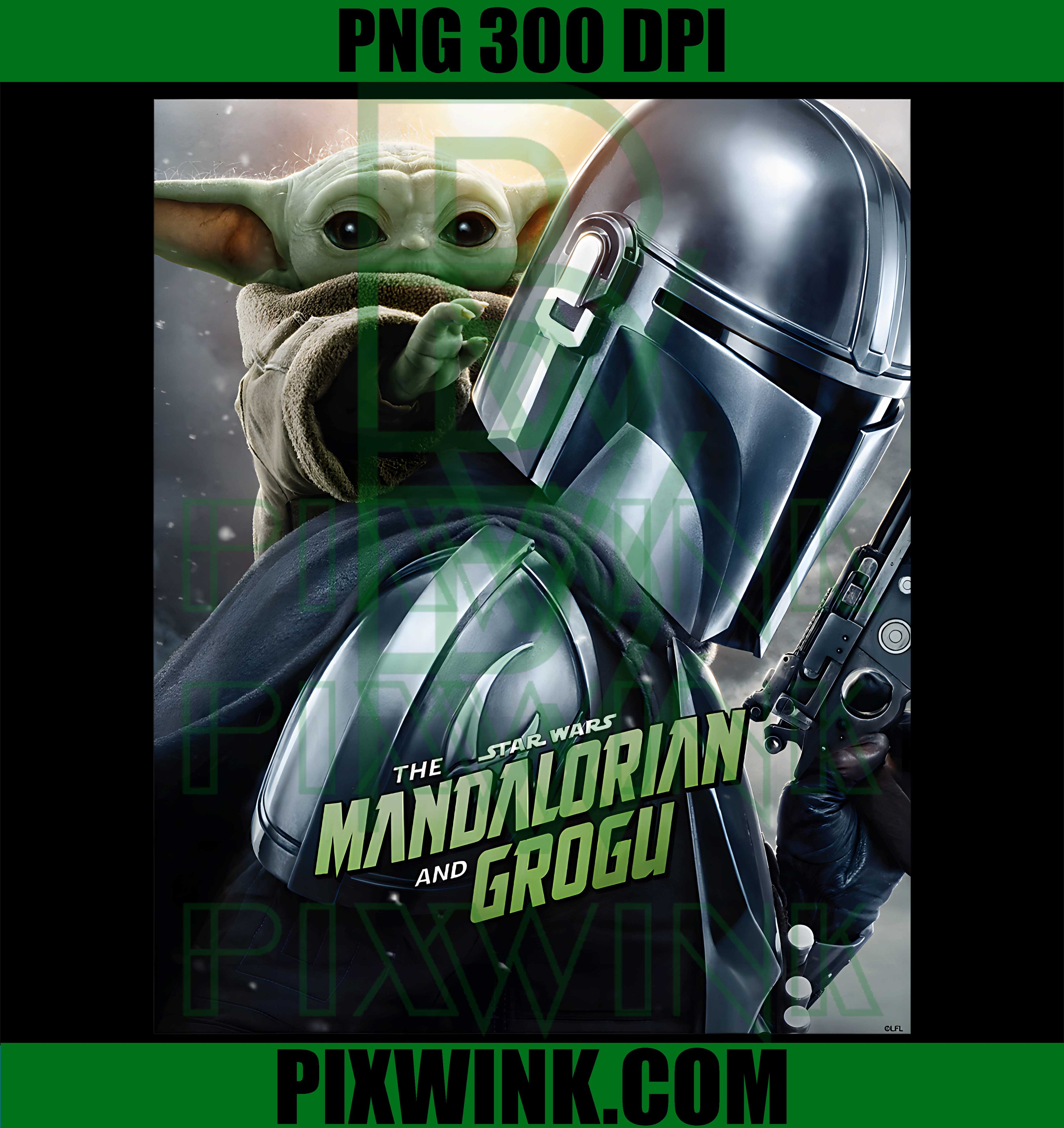 Star Wars The Mandalorian and Grogu PNG,Official Movie Poster PNG