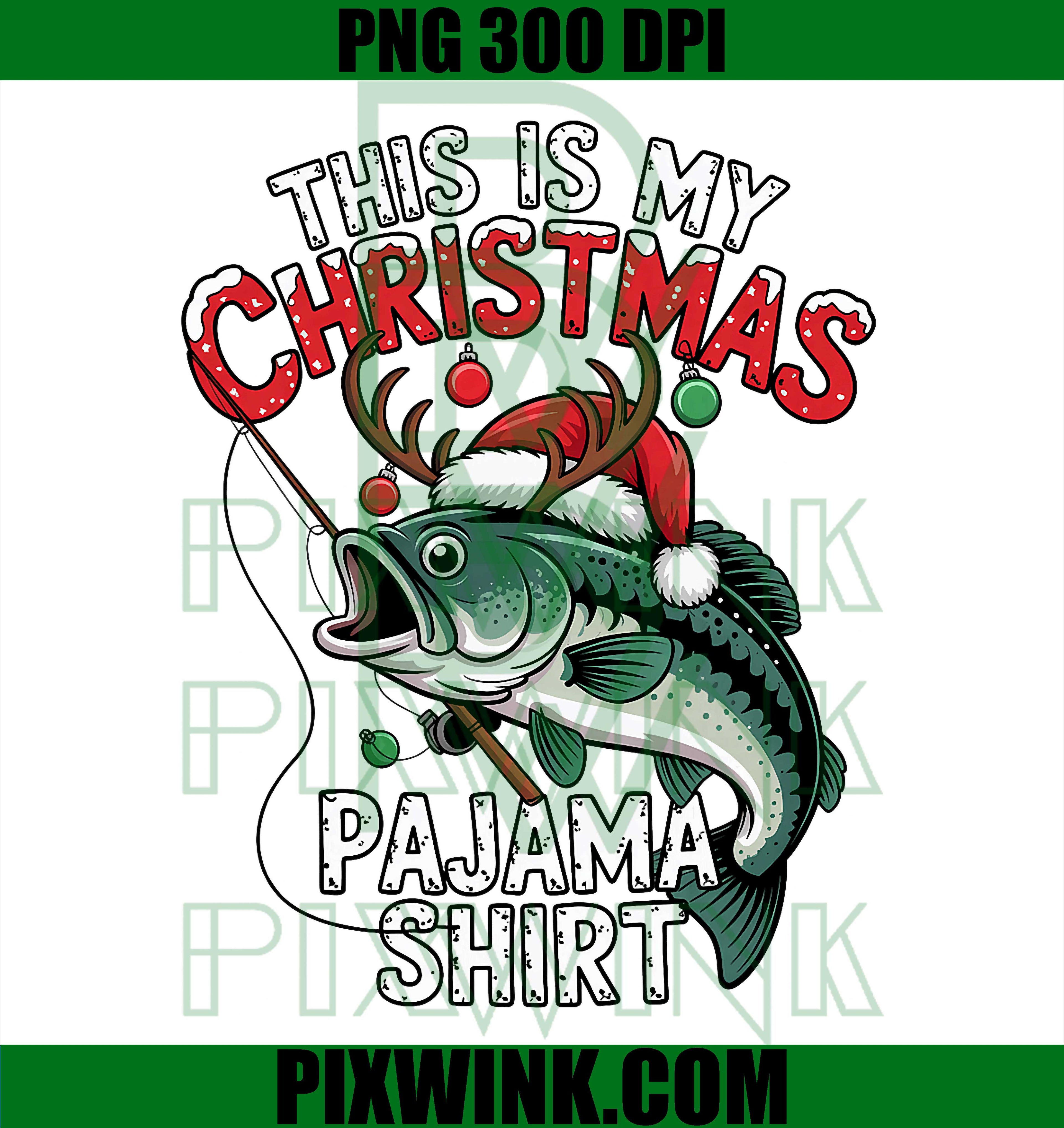 Fisherman This is My Christmas, Bass Fishing Santa Hat PNG