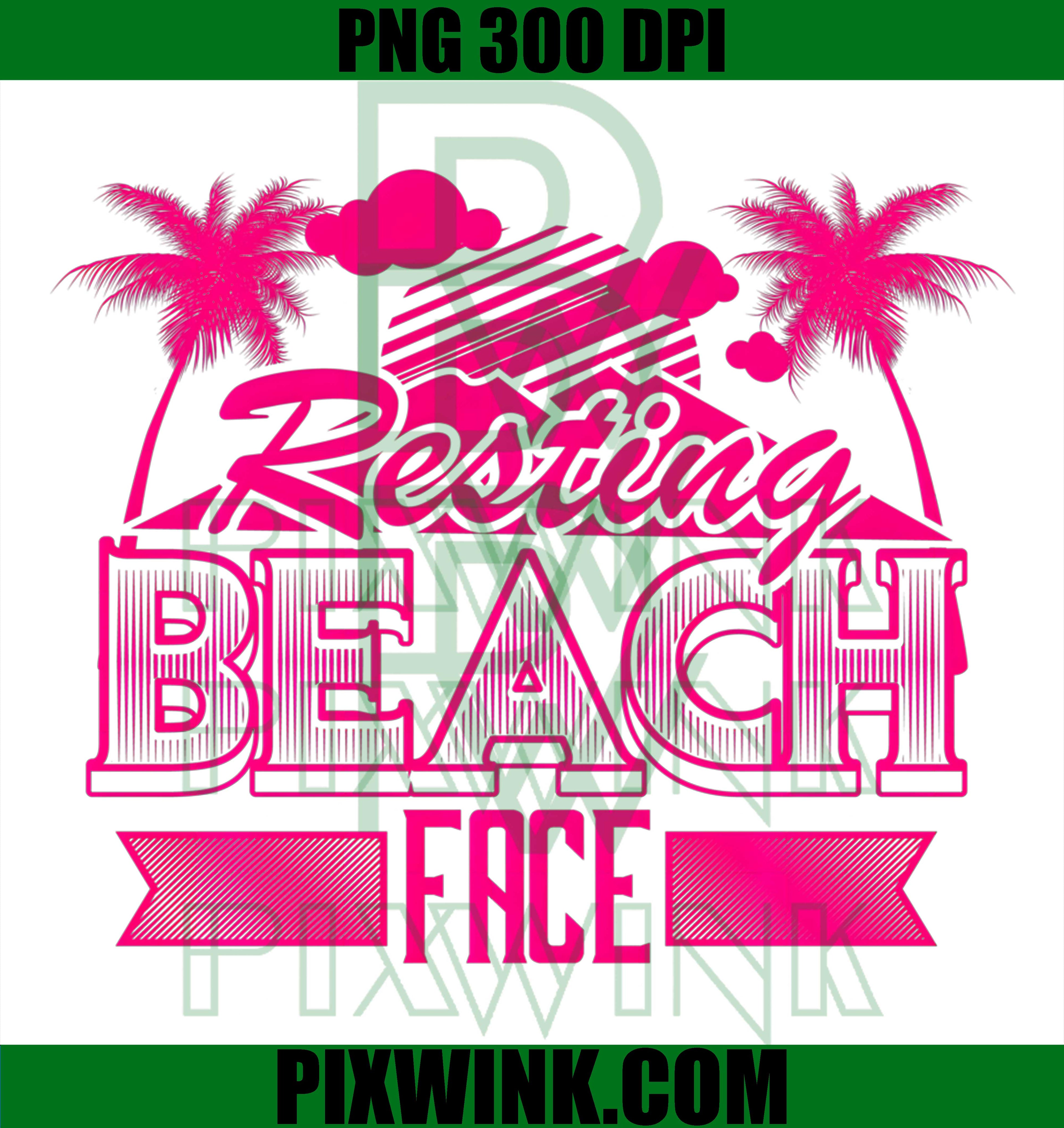 Resting Beach Face PNG, Cool Spring Break Vacation Graphic PNG