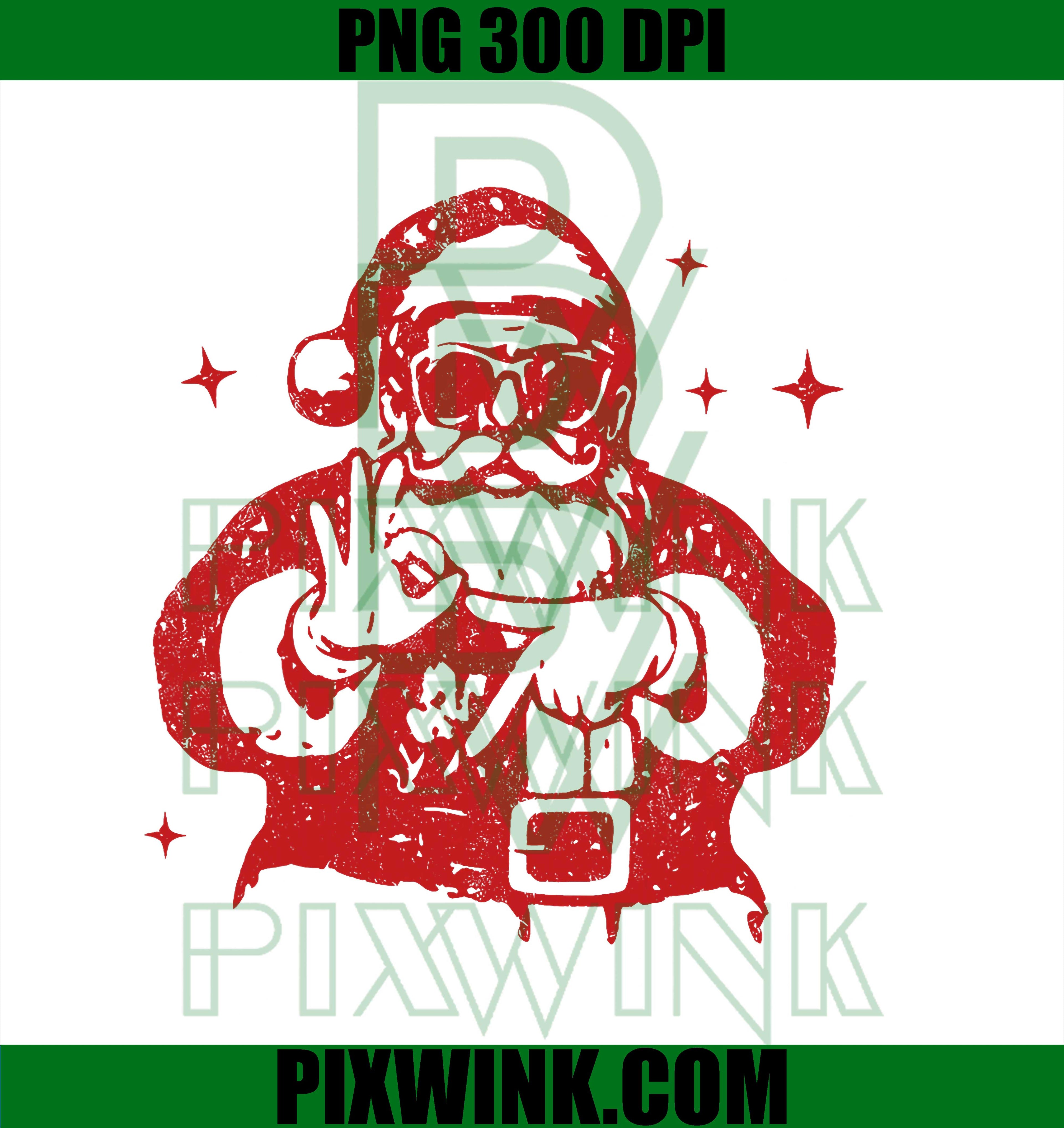 Retro Six Seven Santa 67 Hands Sign Funny Math Teacher PNG