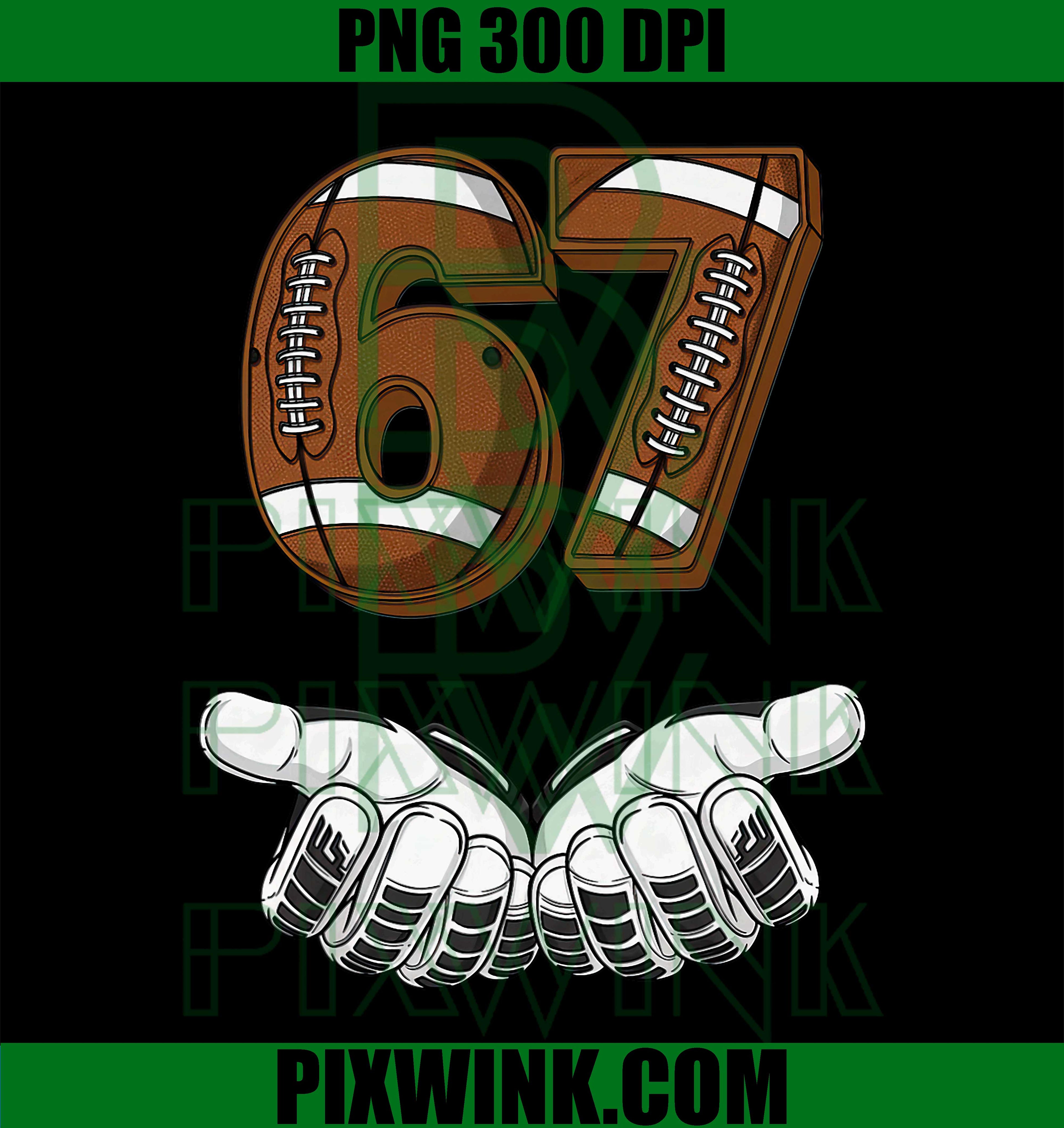 Football 67 Six Seven Funny Gen Alpha Meme PNG