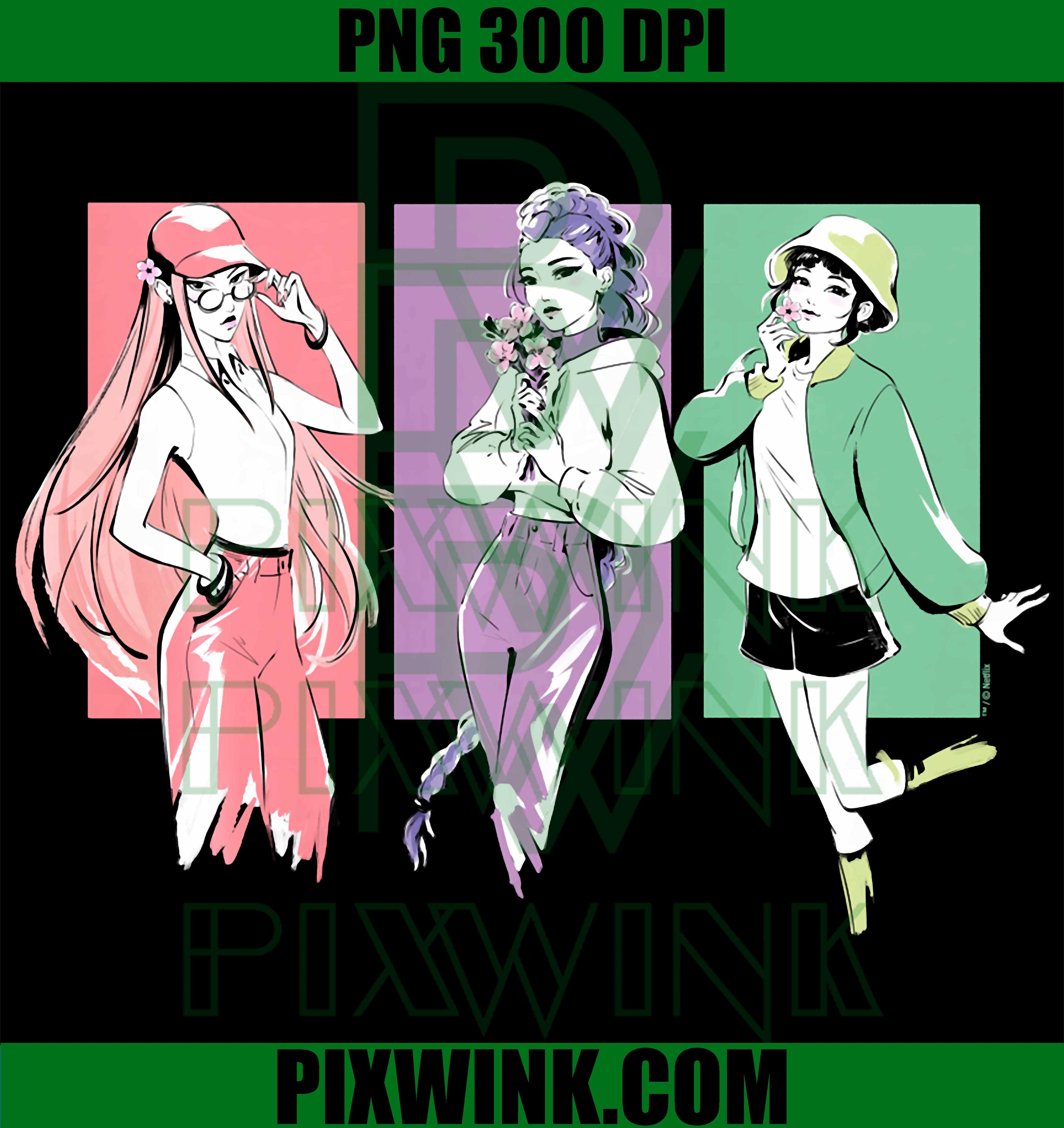 Kpop Demon Hunters PNG, Spring Ink Official Licensed PNG