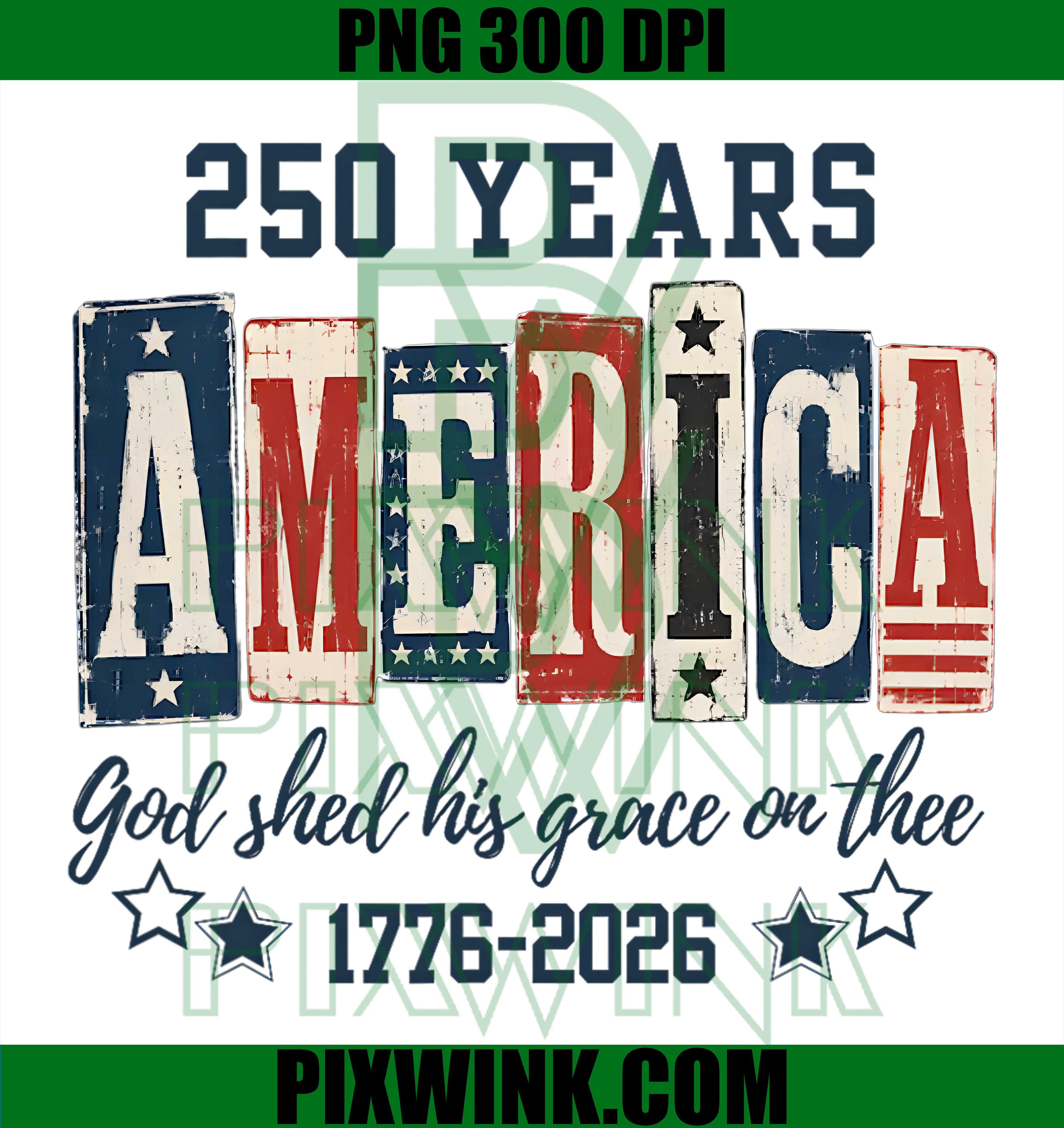 God Bless America PNG, 1776 2026 USA PNG