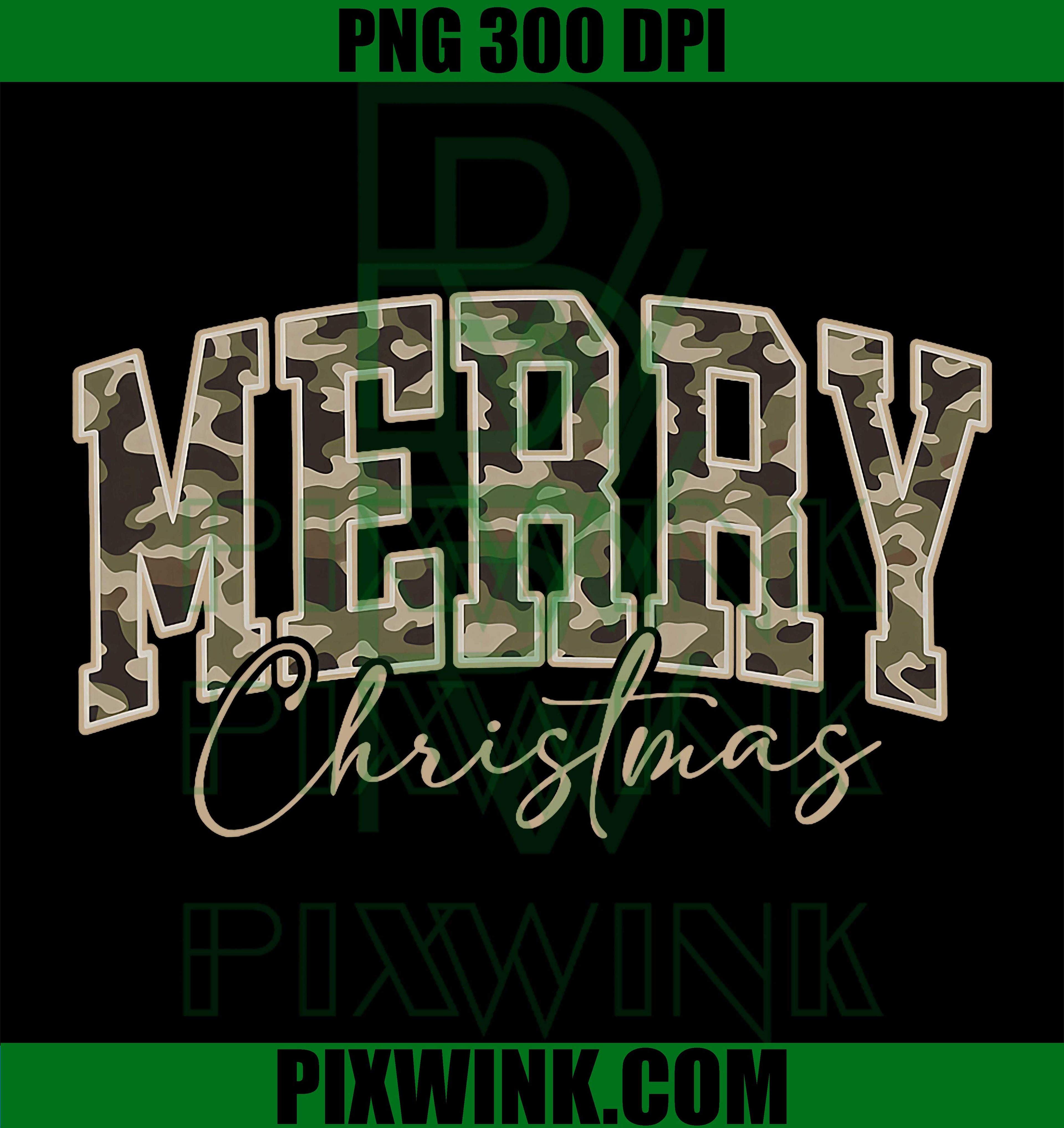 Camo Merry Christmas Camouflage Christmas Tree PNG