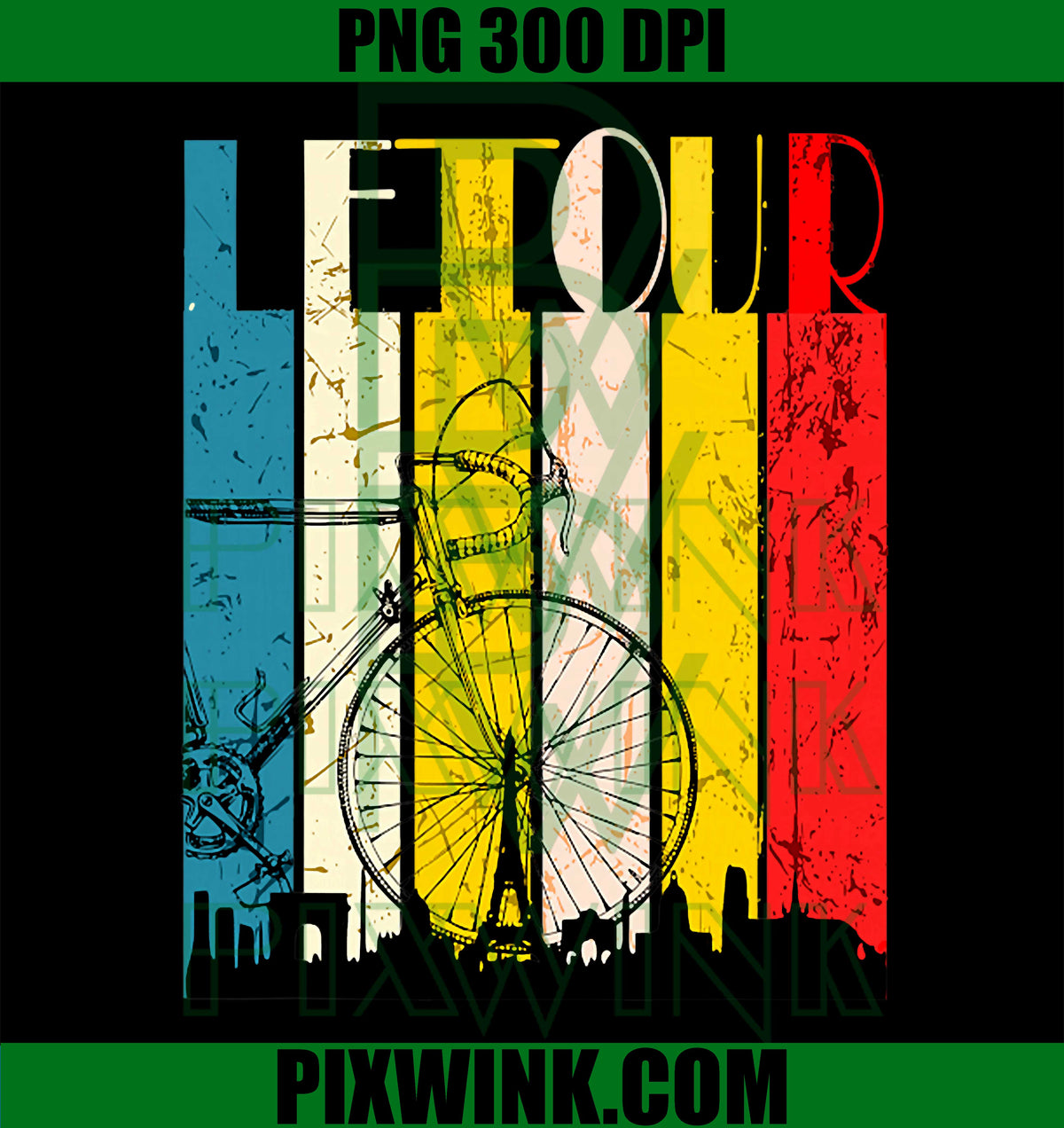 Retro Vintage Tour Cycling Tour France Cycling Fan PNG