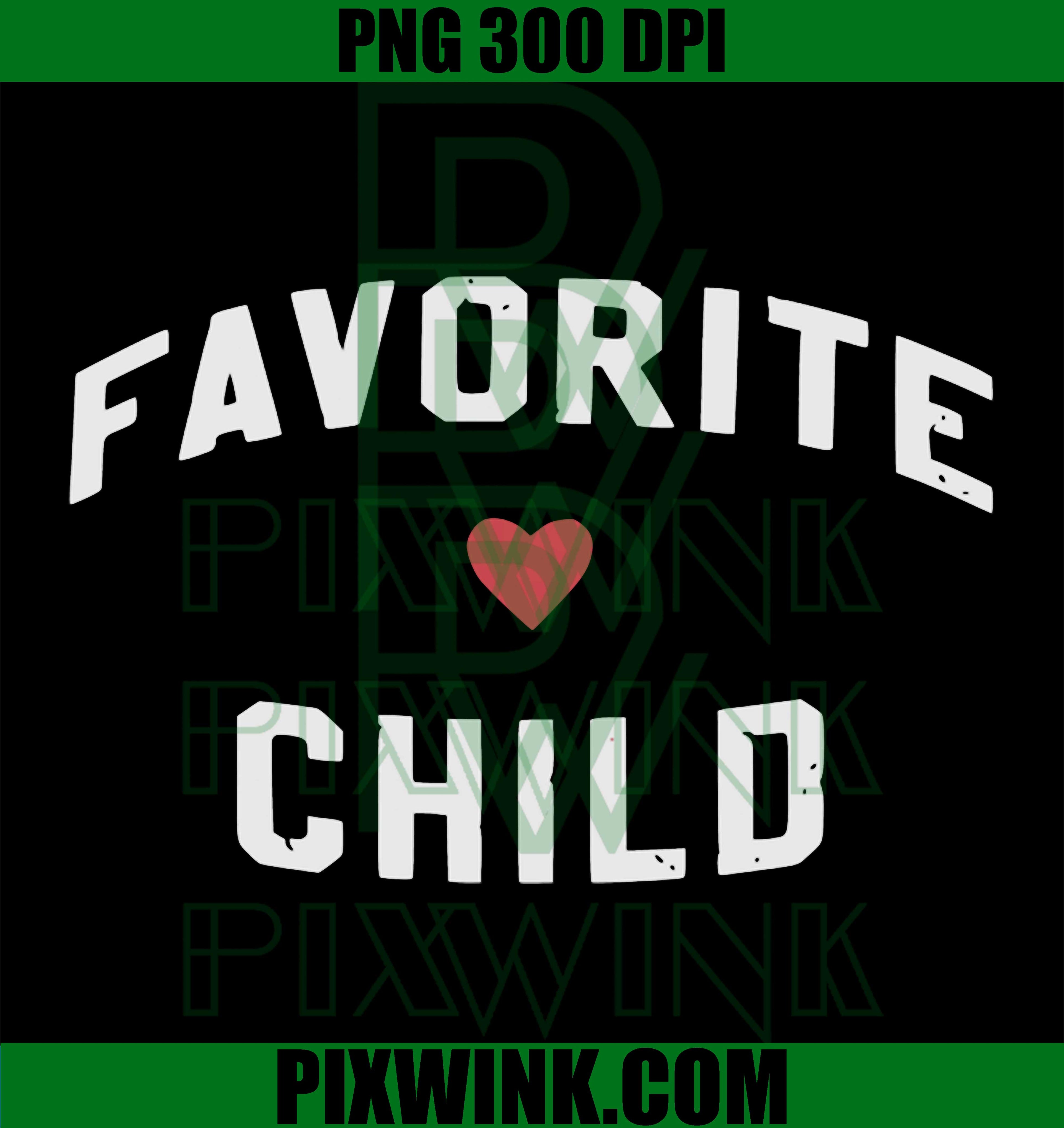Favorite Child Heart Logo PNG, Funny Family Quote Design