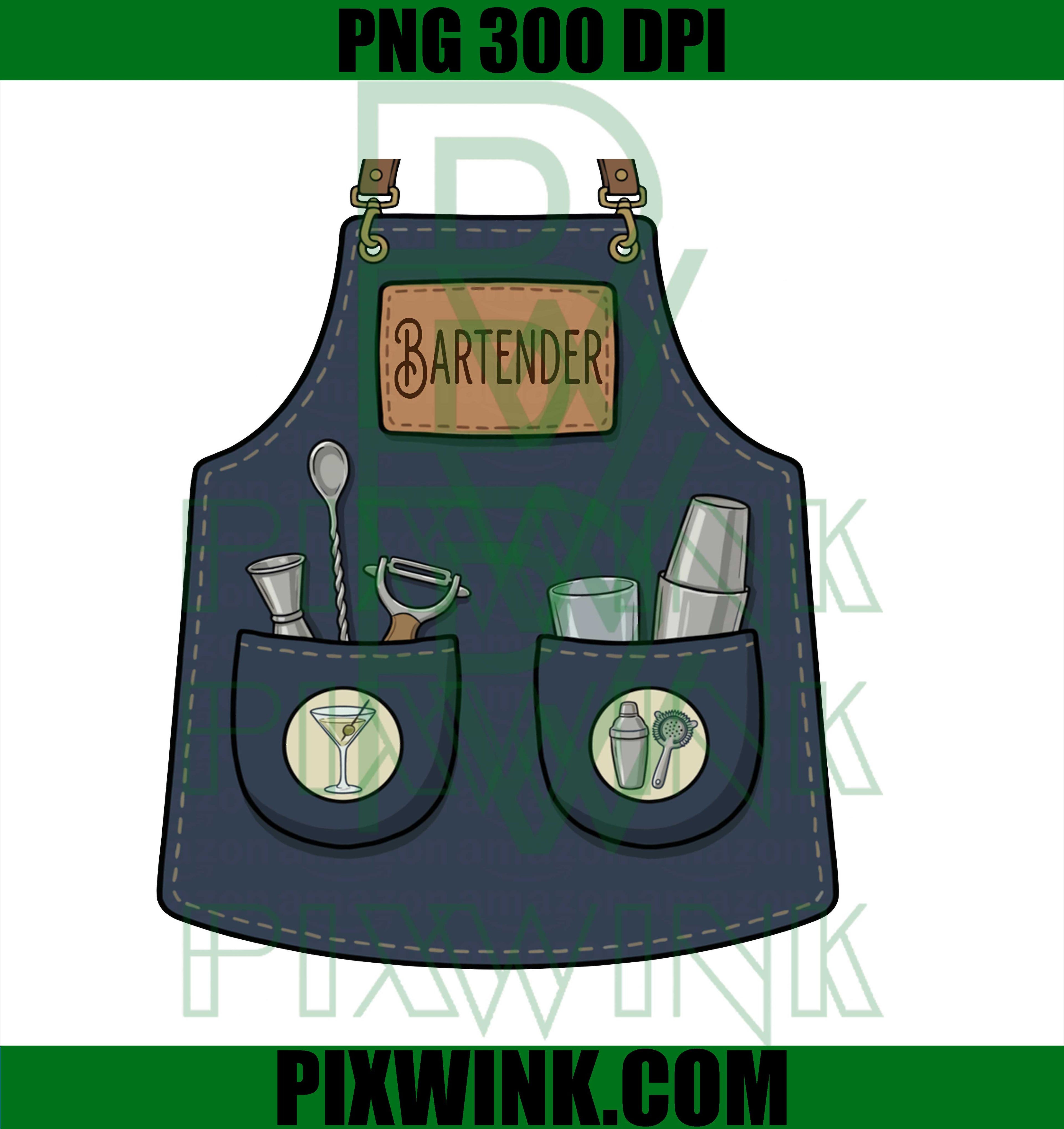 Funny Bartender Mixologist PNG, Cocktail Maker Costume Graphic PNG
