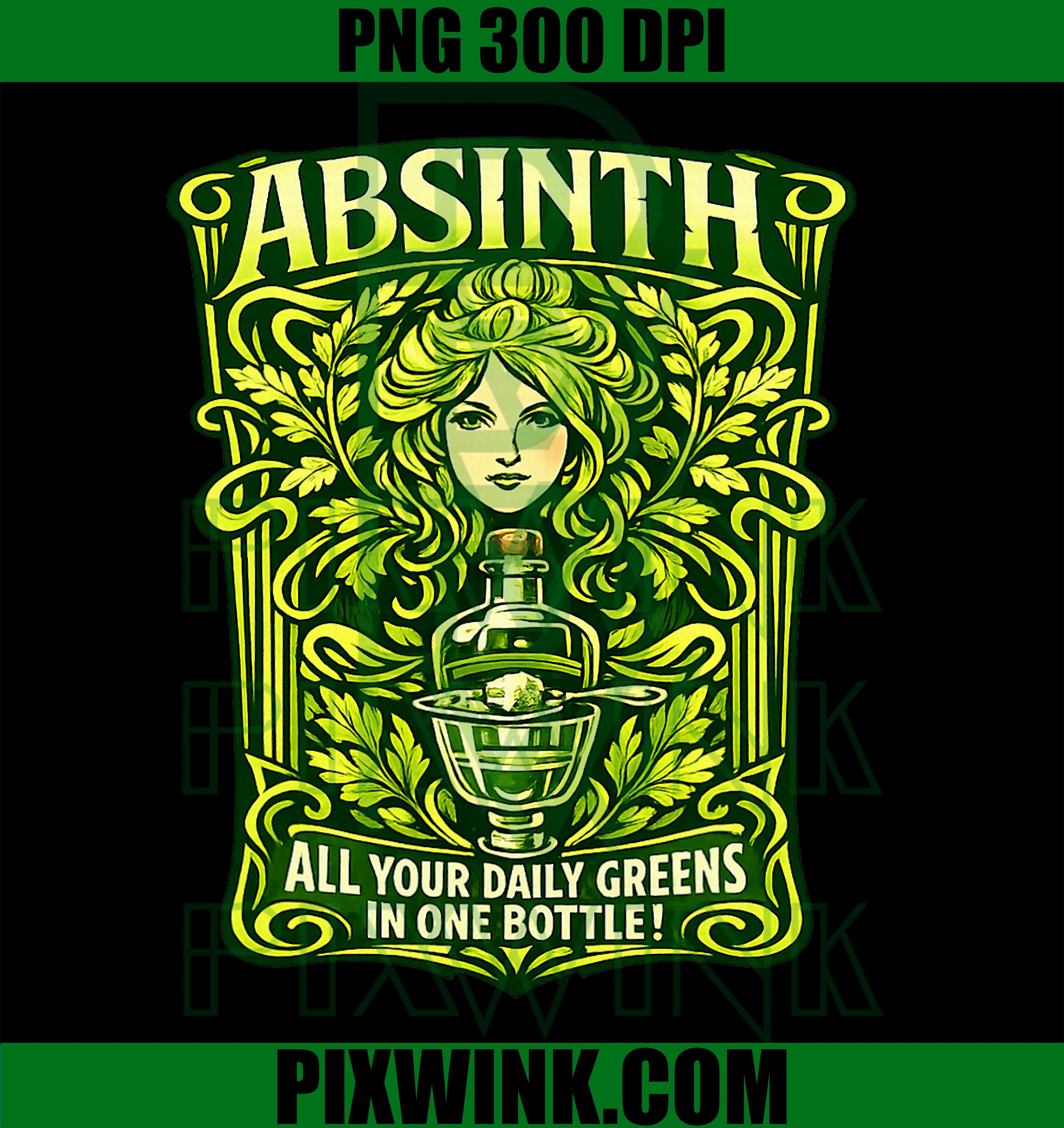 Absinthe Humor PNG, Funny Absinthe Quote PNG, Green Fairy PNG