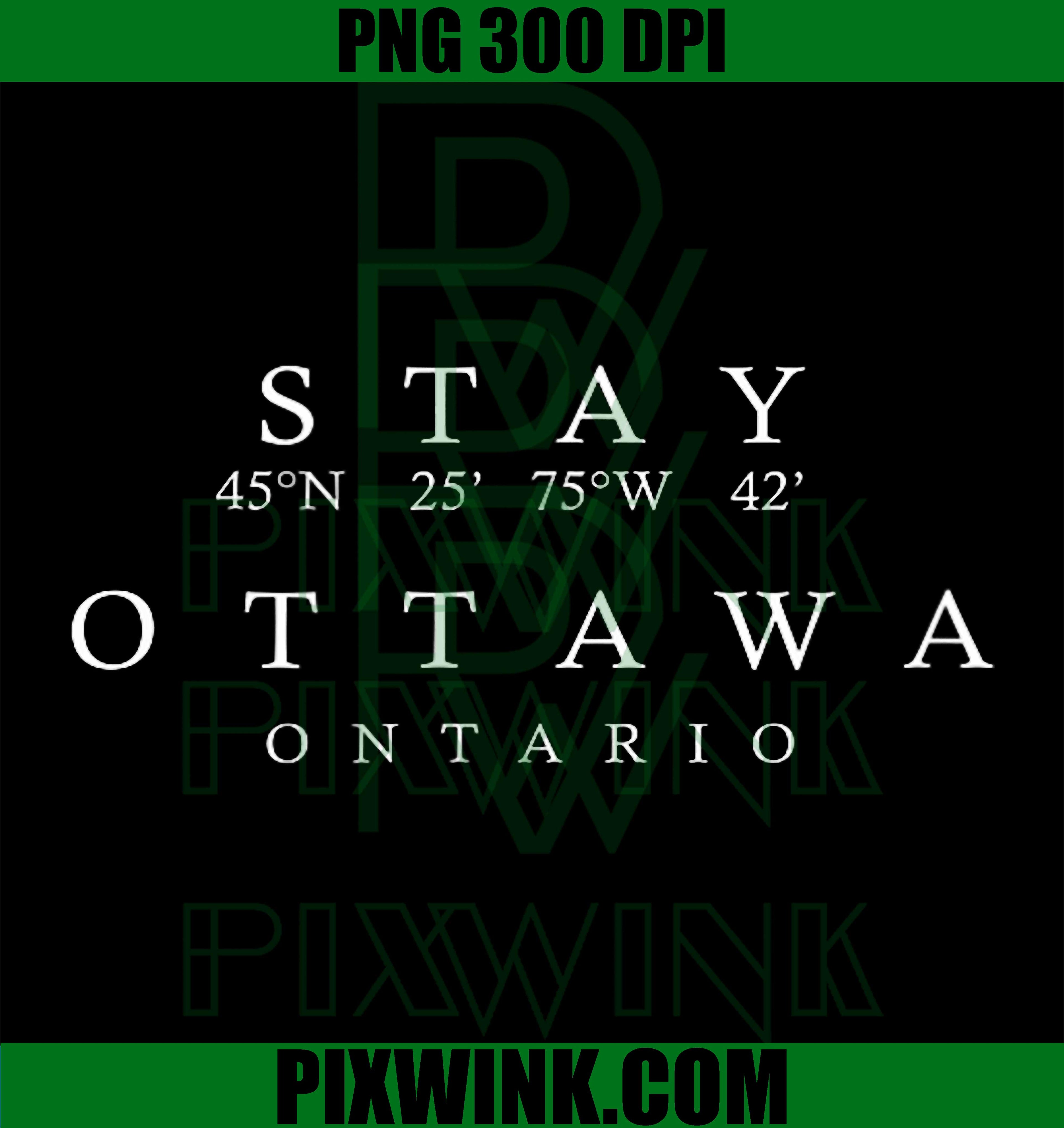 Stay Ottawa Ontario Coordinates PNG, Canada Souvenir PNG
