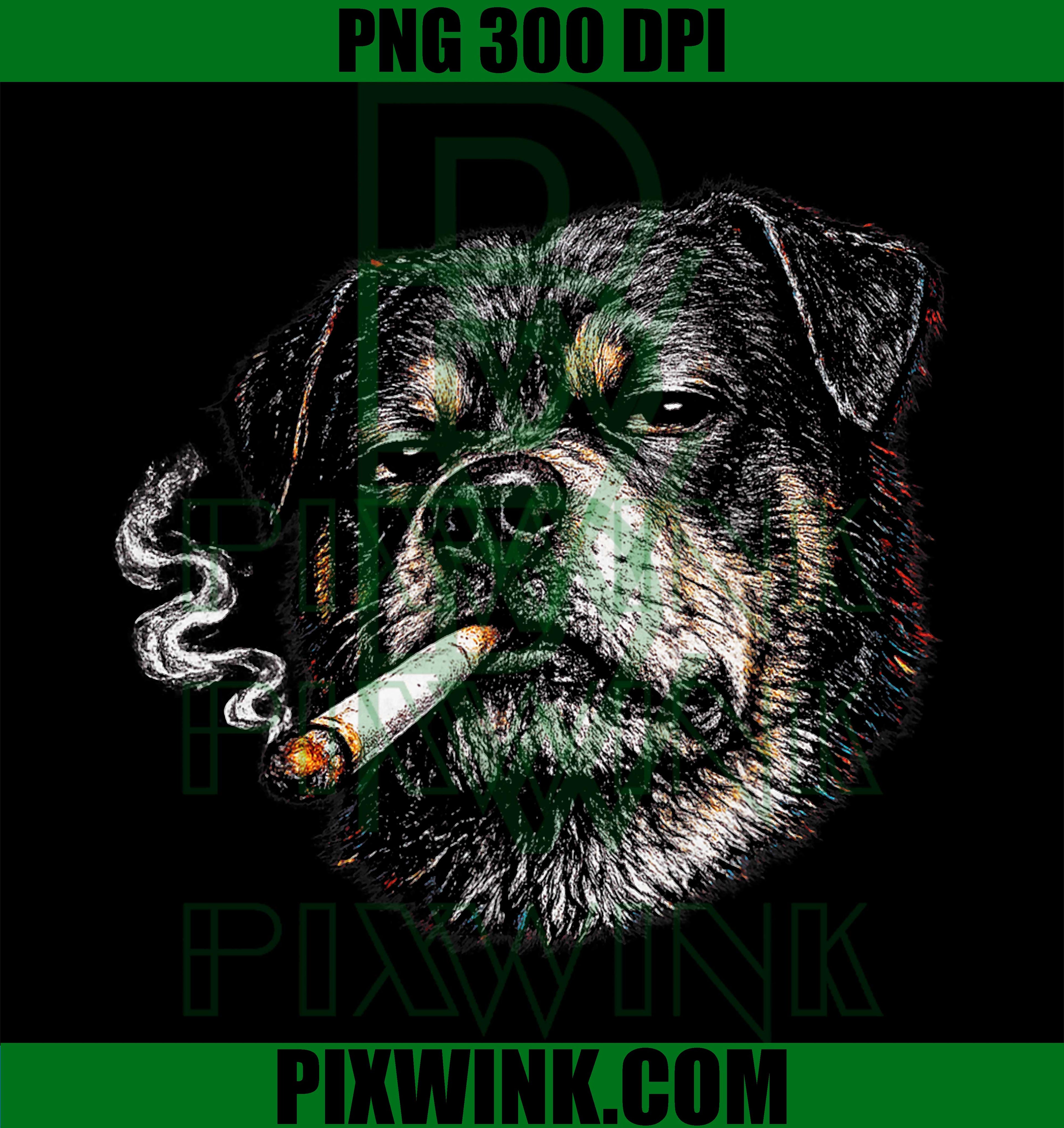 Rottweiler Metzgerhund Smoking Cigarette PNG, Funny Rottie Meme PNG
