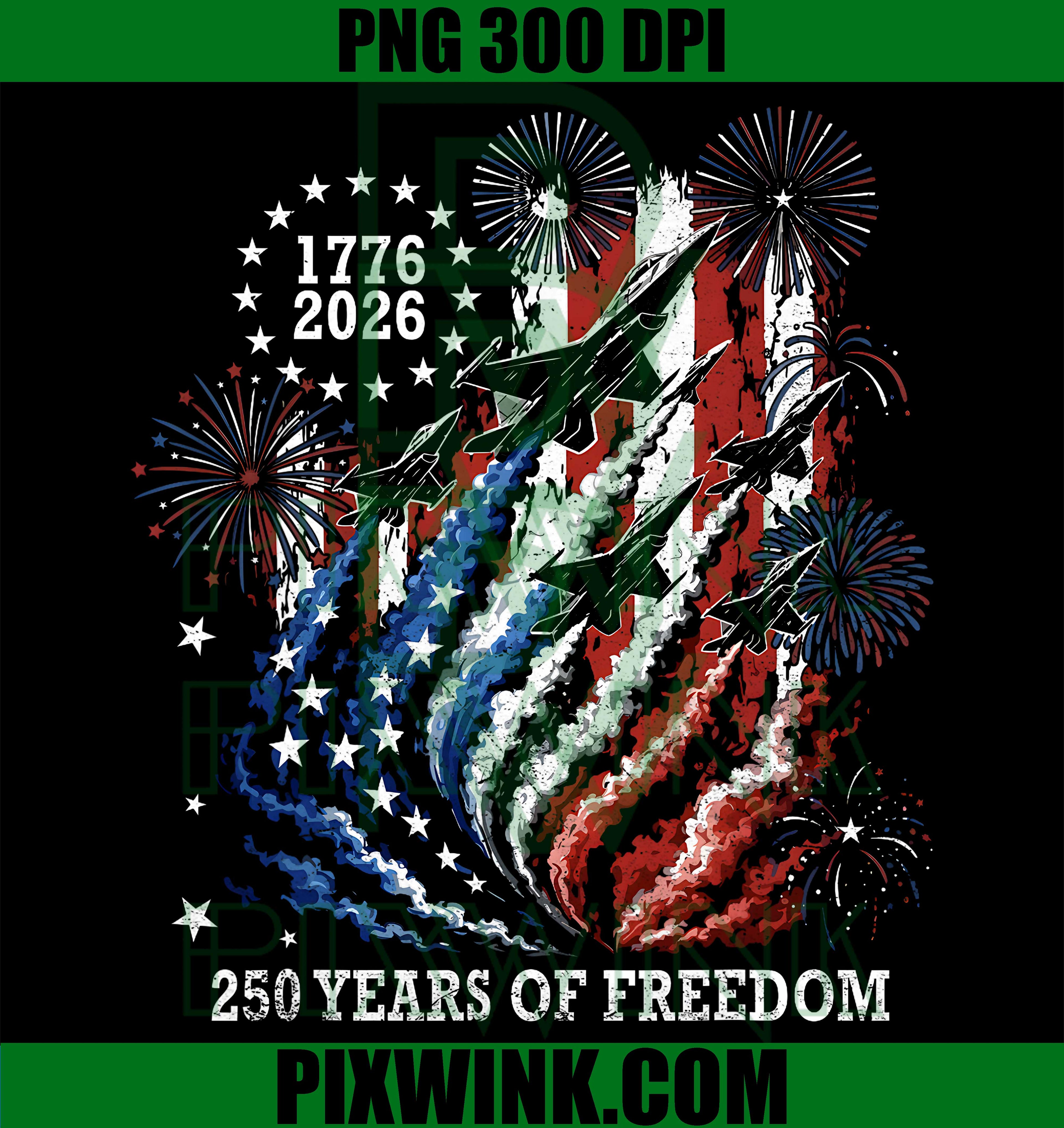 250 Years USA PNG, 250th Anniversary USA PNG, 1776 2026 4th July PNG