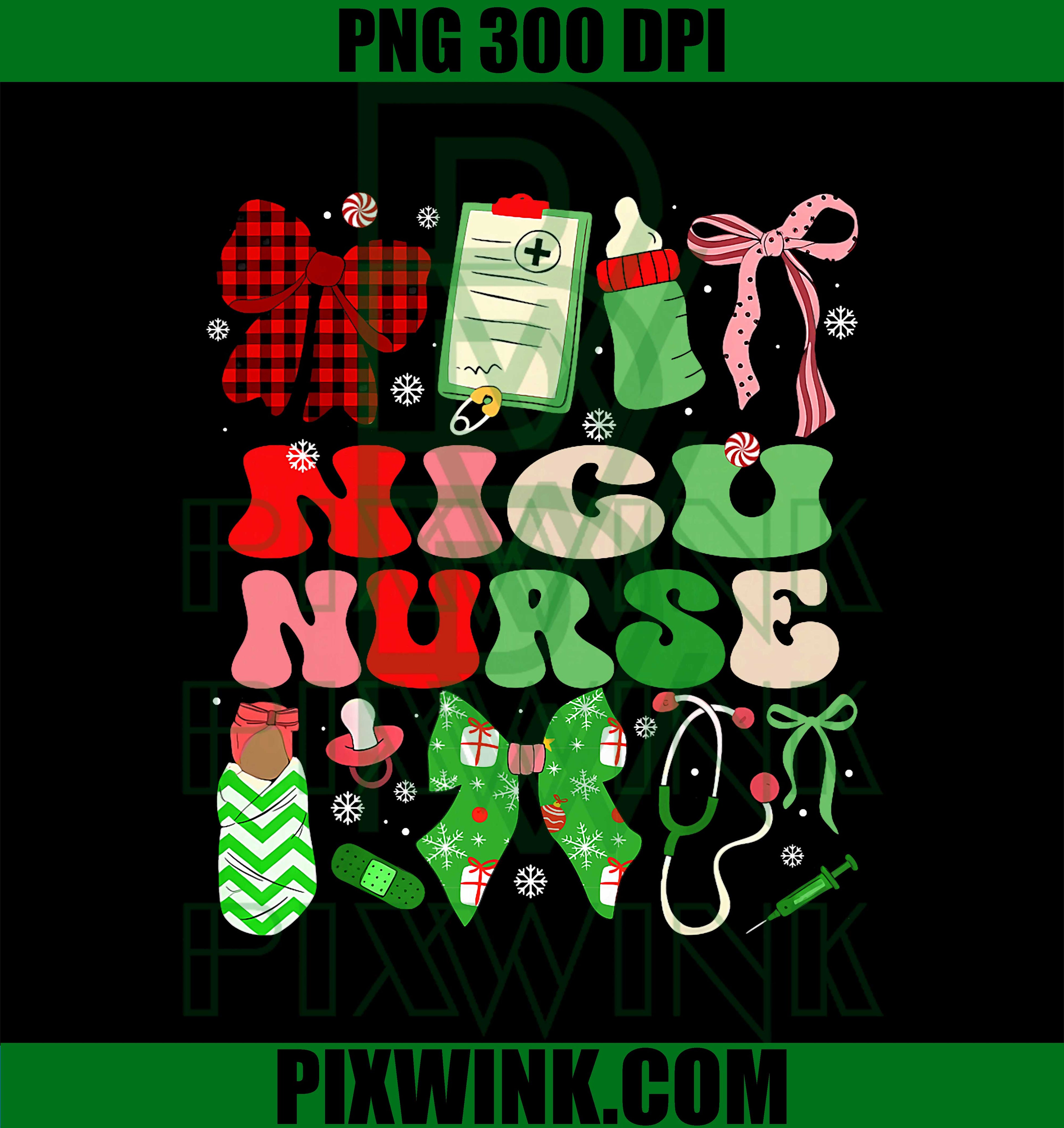 Christmas NICU Nurse Coquette Neonatal Intensive Care Unit PNG