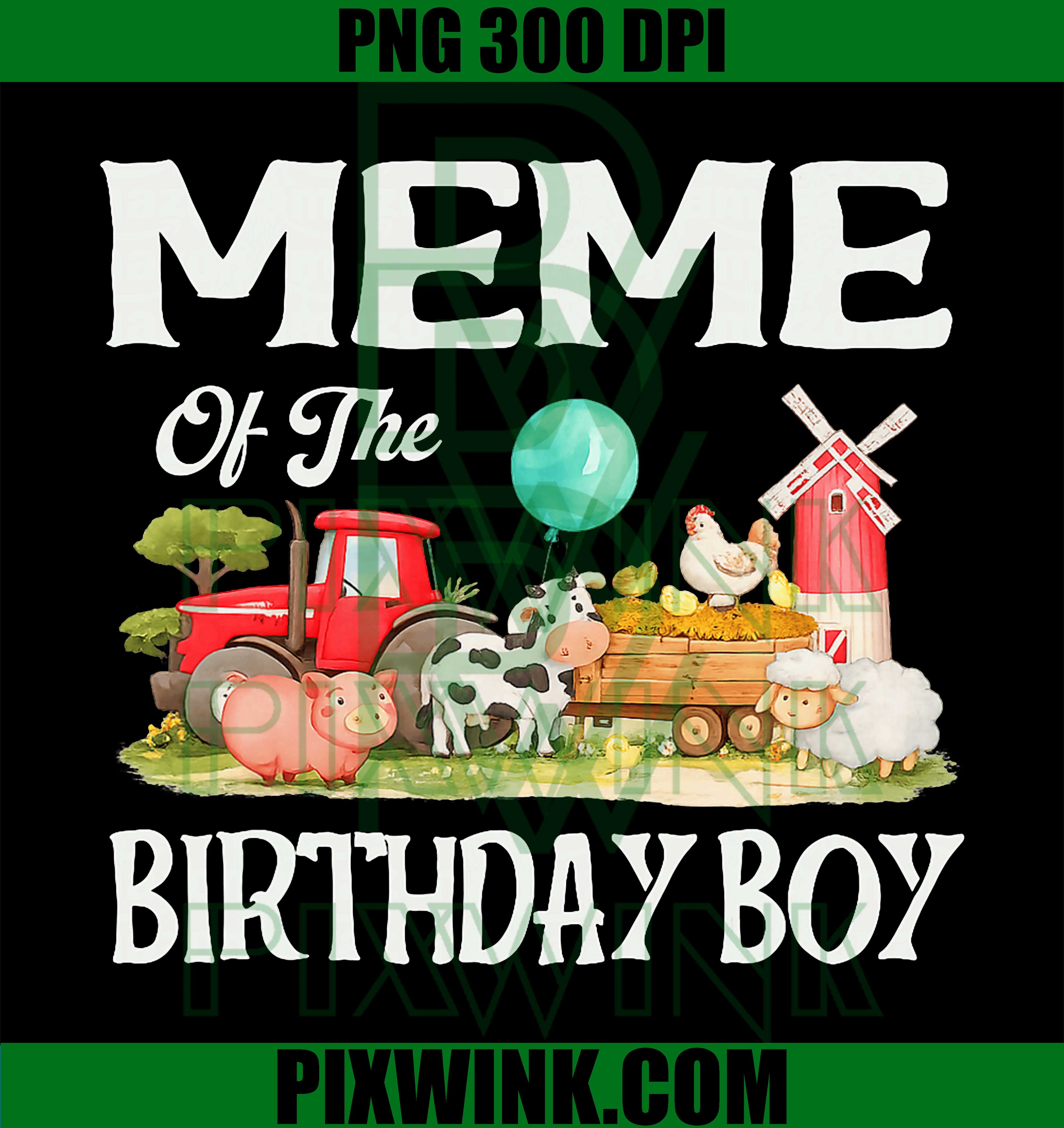 Meme Of The Birthday Boy PNG, Farm Animal Birthday PNG