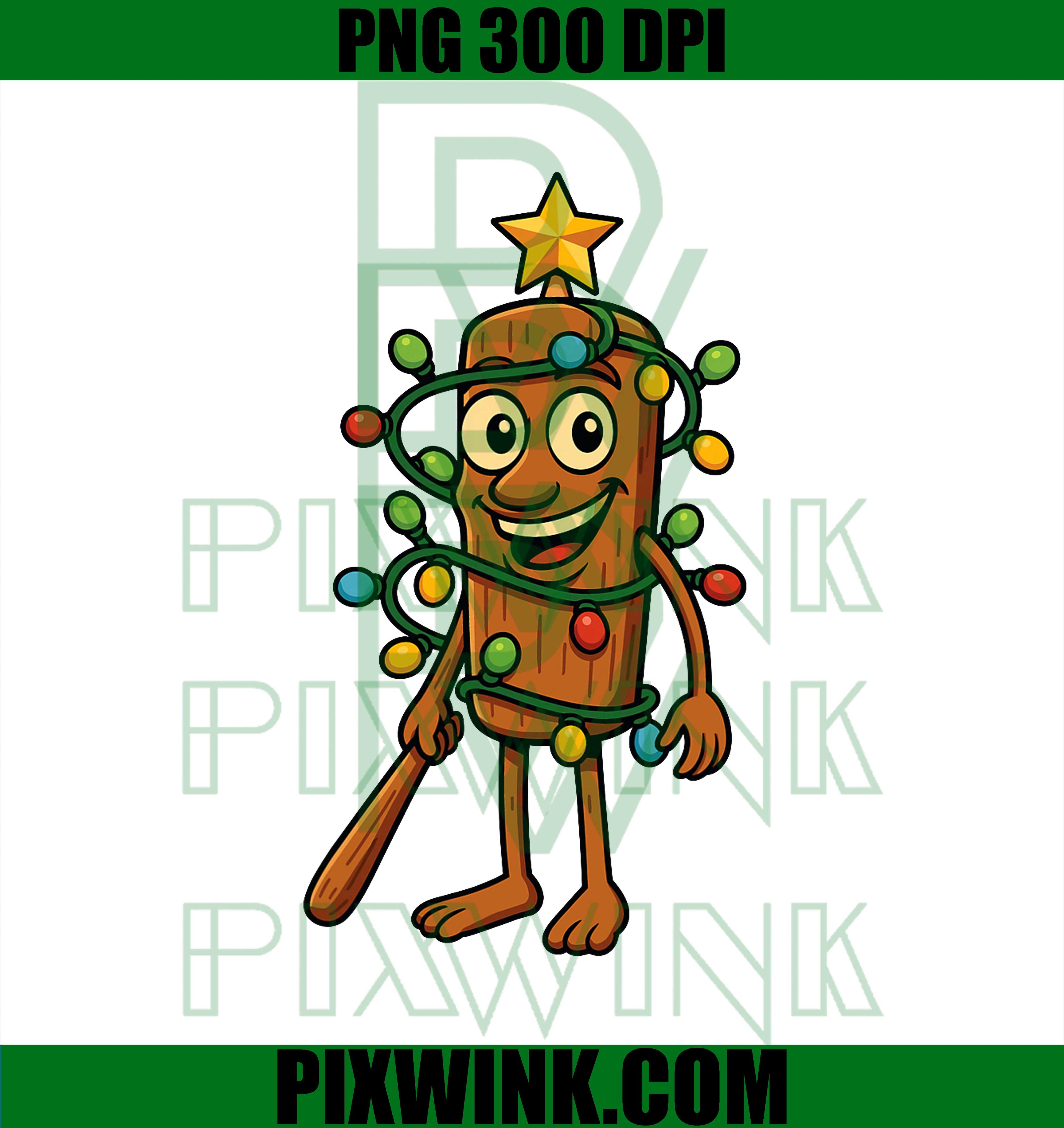 Italian Brainrot Christmas Tree Tung Sahur PNG