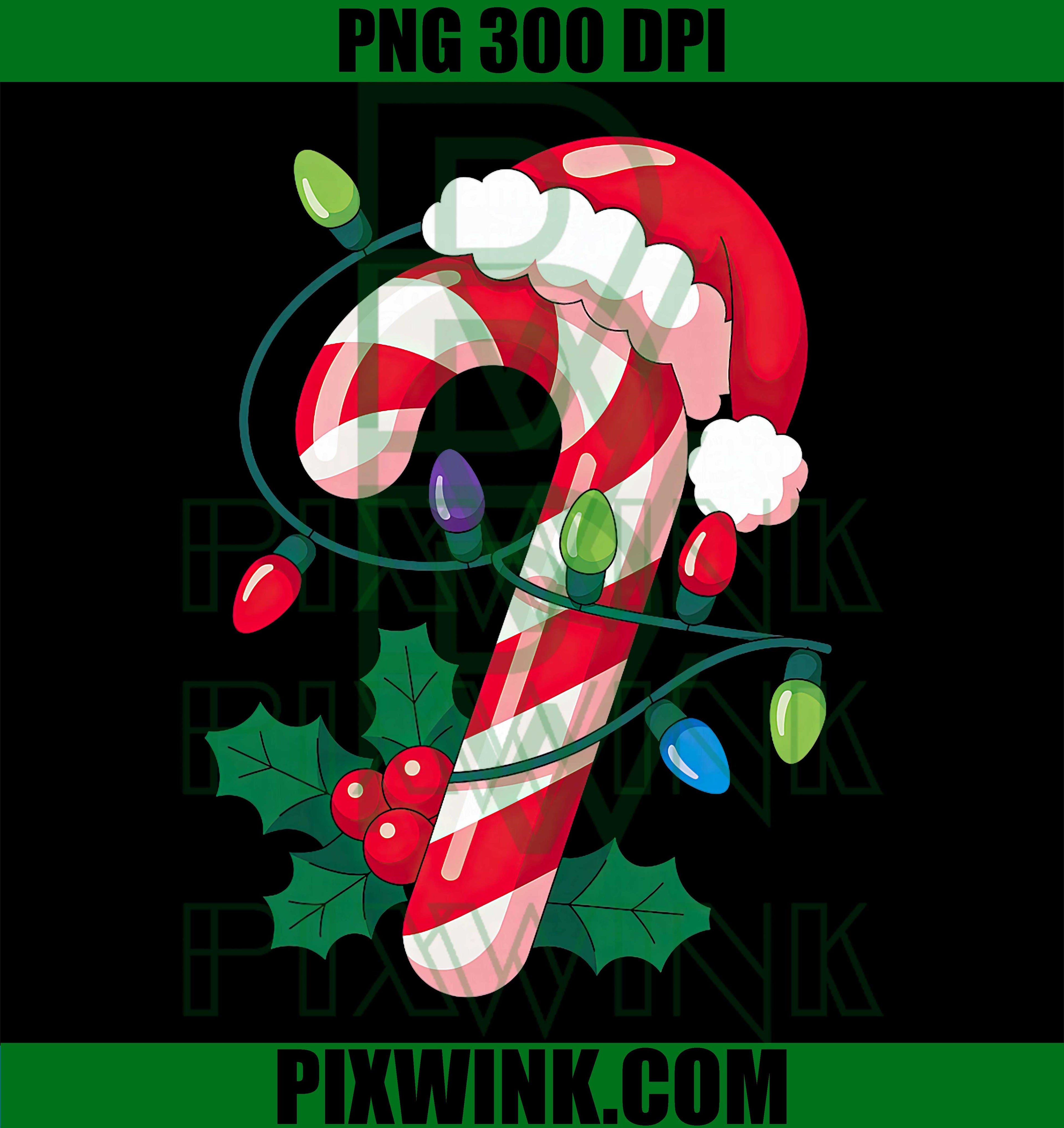 Candy Cane Christmas Design PNG