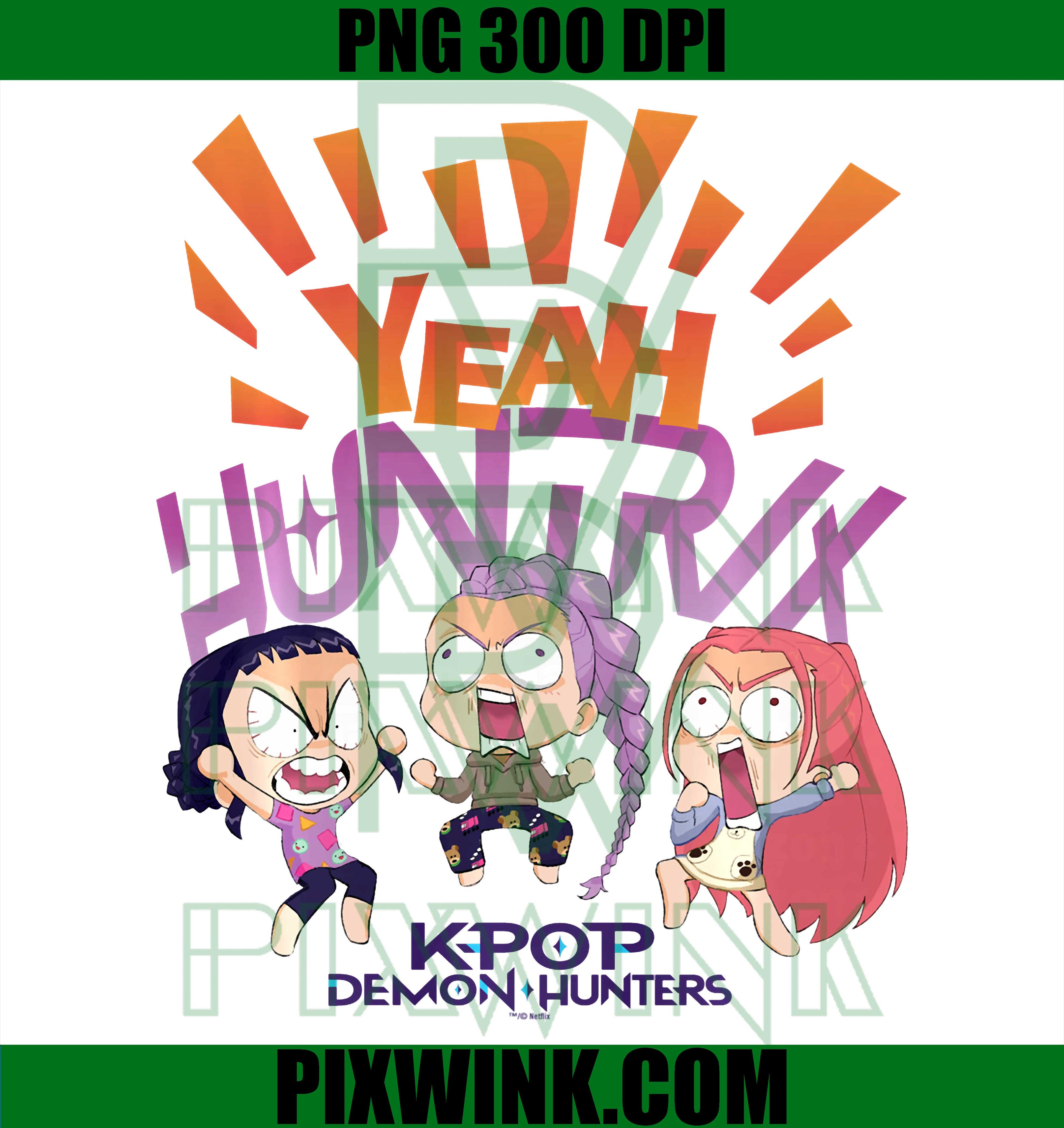Kpop Demon Hunters PNG, HUNTRX Yeah Official Licensed PNG