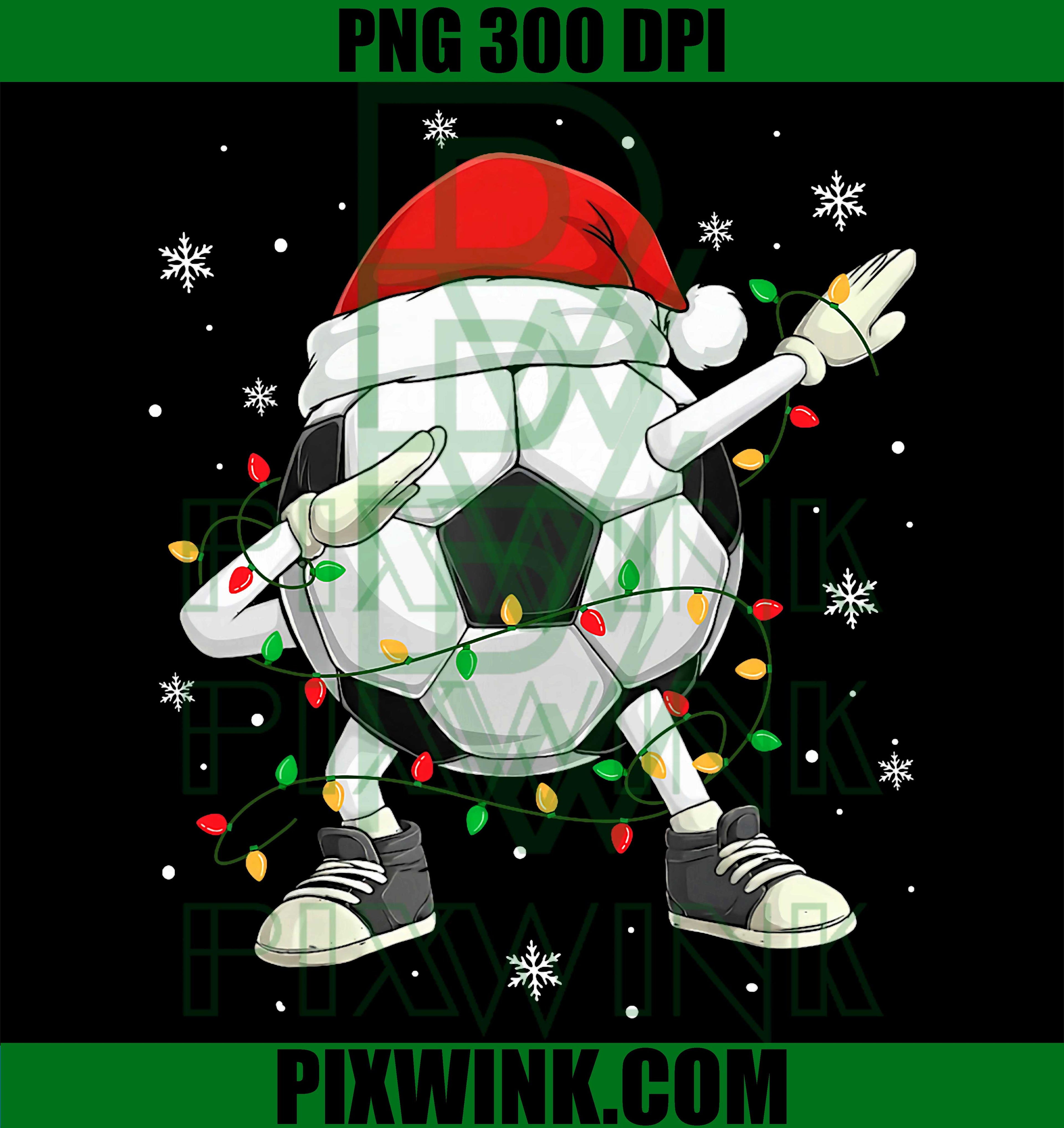Santa Soccer Ball Sports Christmas Soccer Player PNG