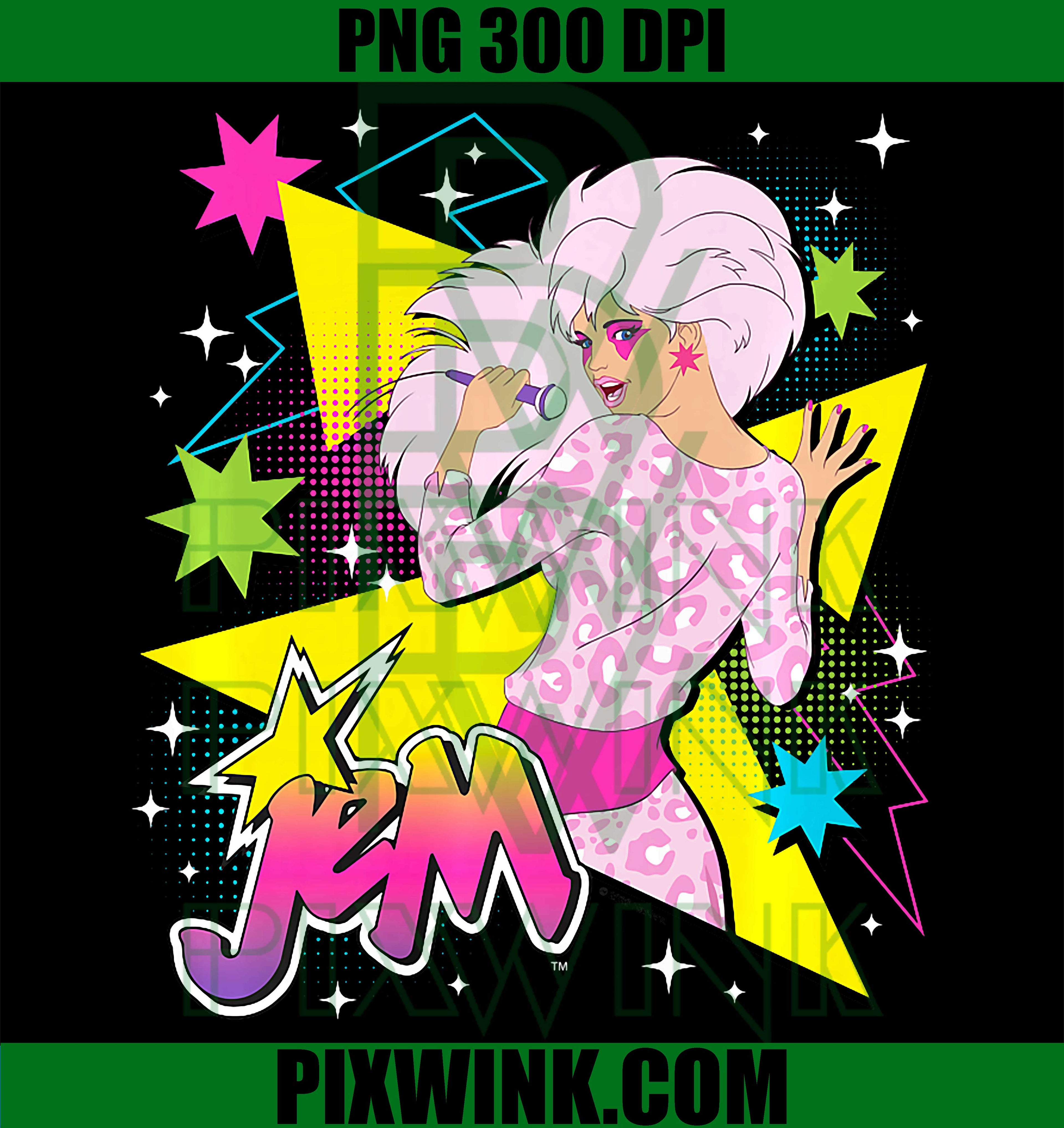 Jem And The Holograms PNG, Pop Star Geometric Retro PNG