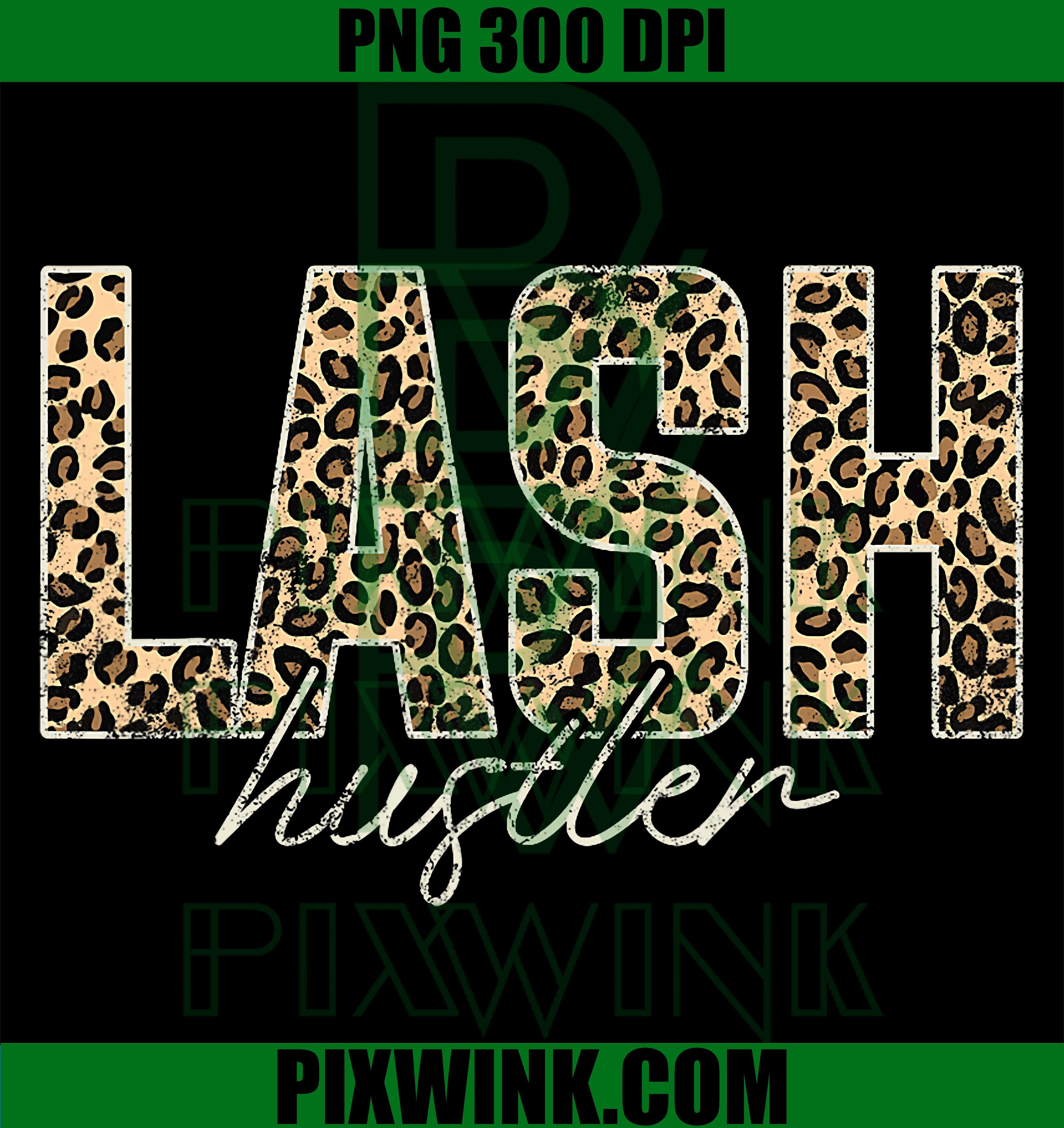 Lash Hustler PNG, Eyelash Tech Leopard Lash PNG