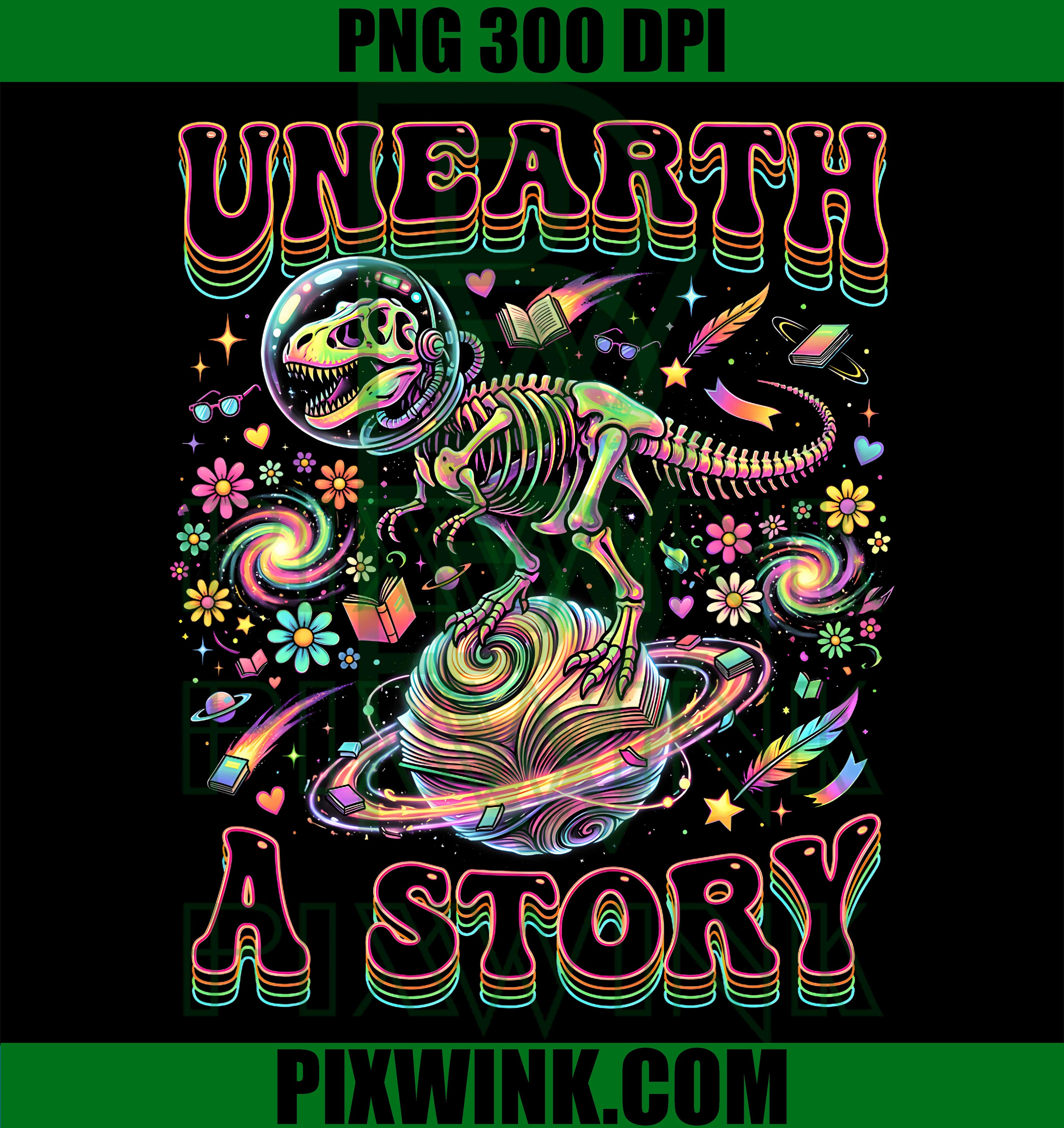 Unearth A Story Bookworm Student PNG,Summer Reading 2026 Space PNG