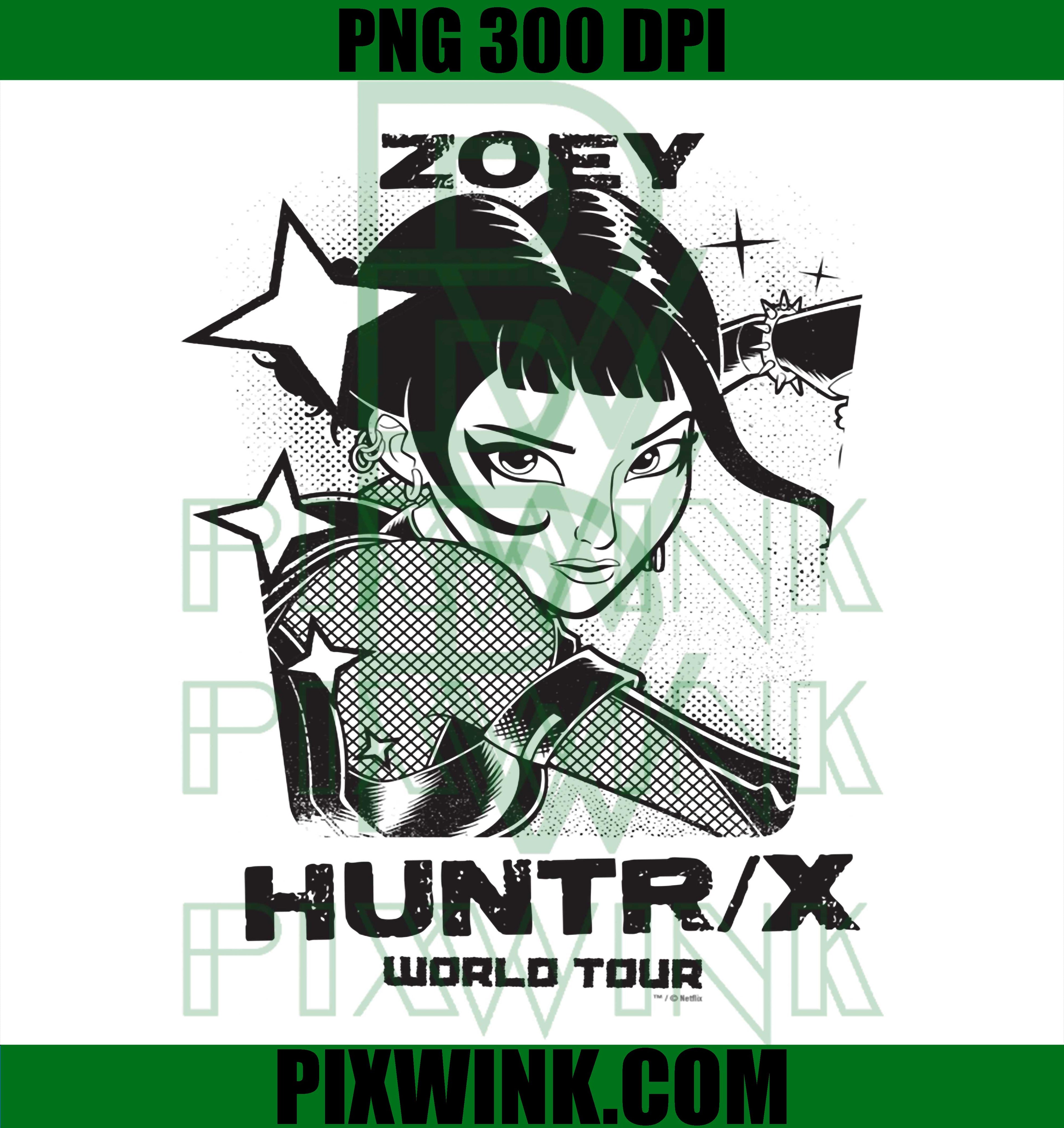 Kpop Demon Hunters PNG, Zoey World Tour Sweatshirt Official Licensed PNG
