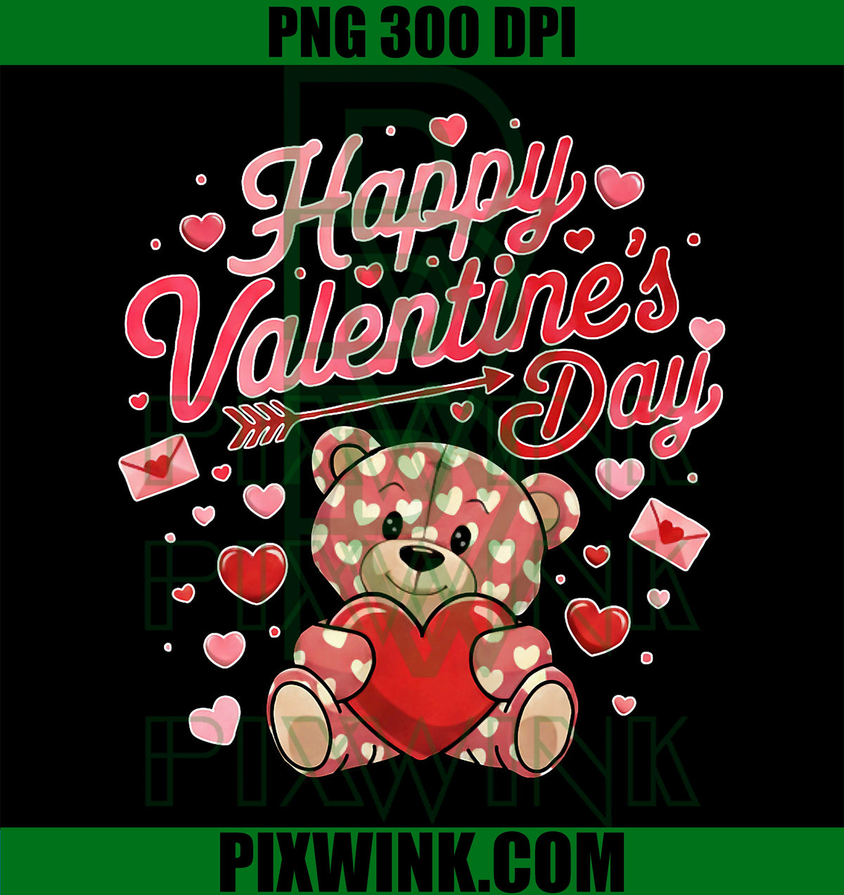 Happy Valentines Day, Cute Bear Valentine Heart PNG