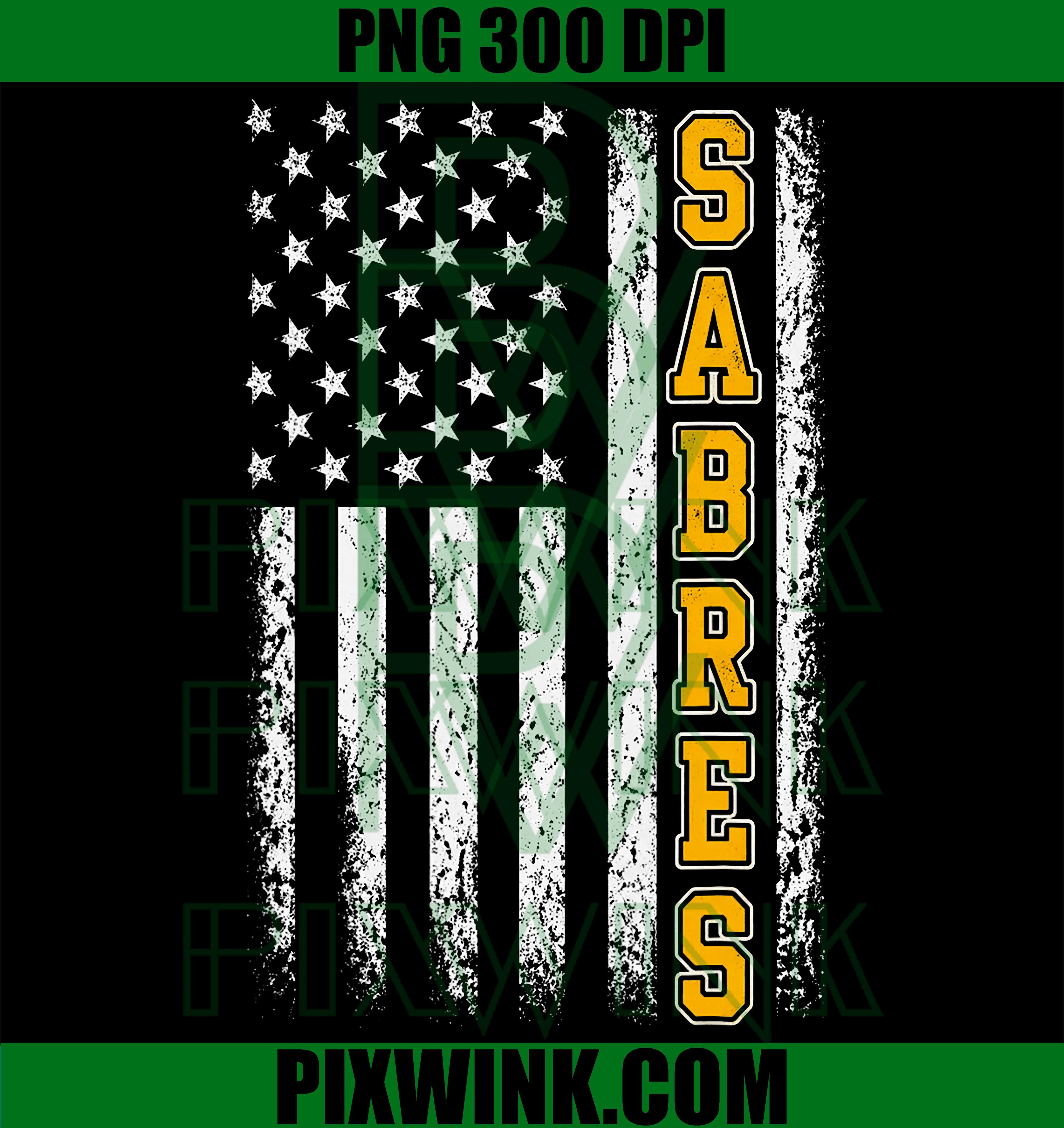 Vintage Sabres USA Flag PNG, Classic Patriotic Gifts PNG