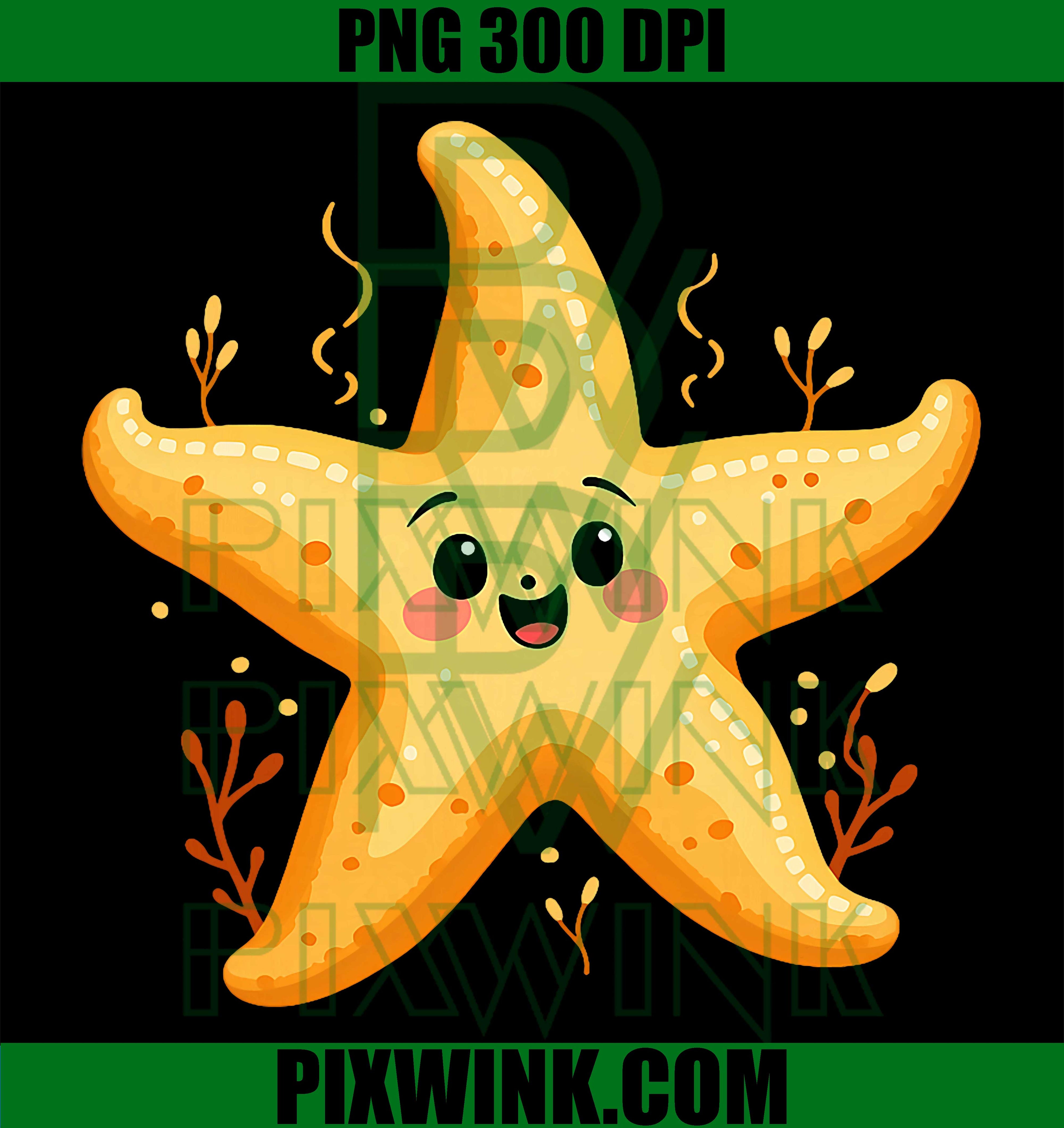 Starfish Costume PNG, Underwater Sea Creature Beach Summer Graphic Design PNG