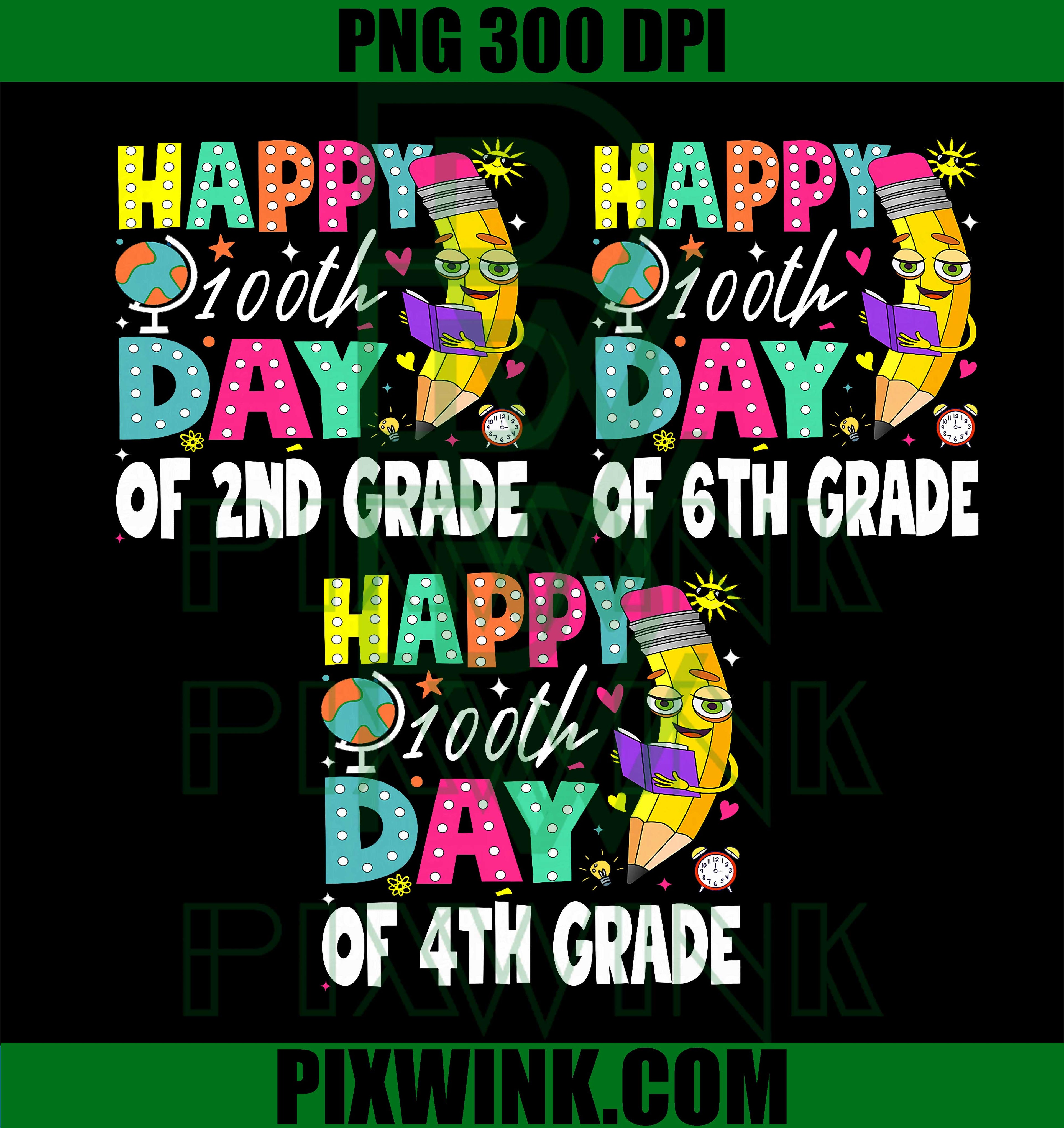 Happy 100th Day Of School PNG Bundle, Funny 67 Meme School Cartoon PNG Design