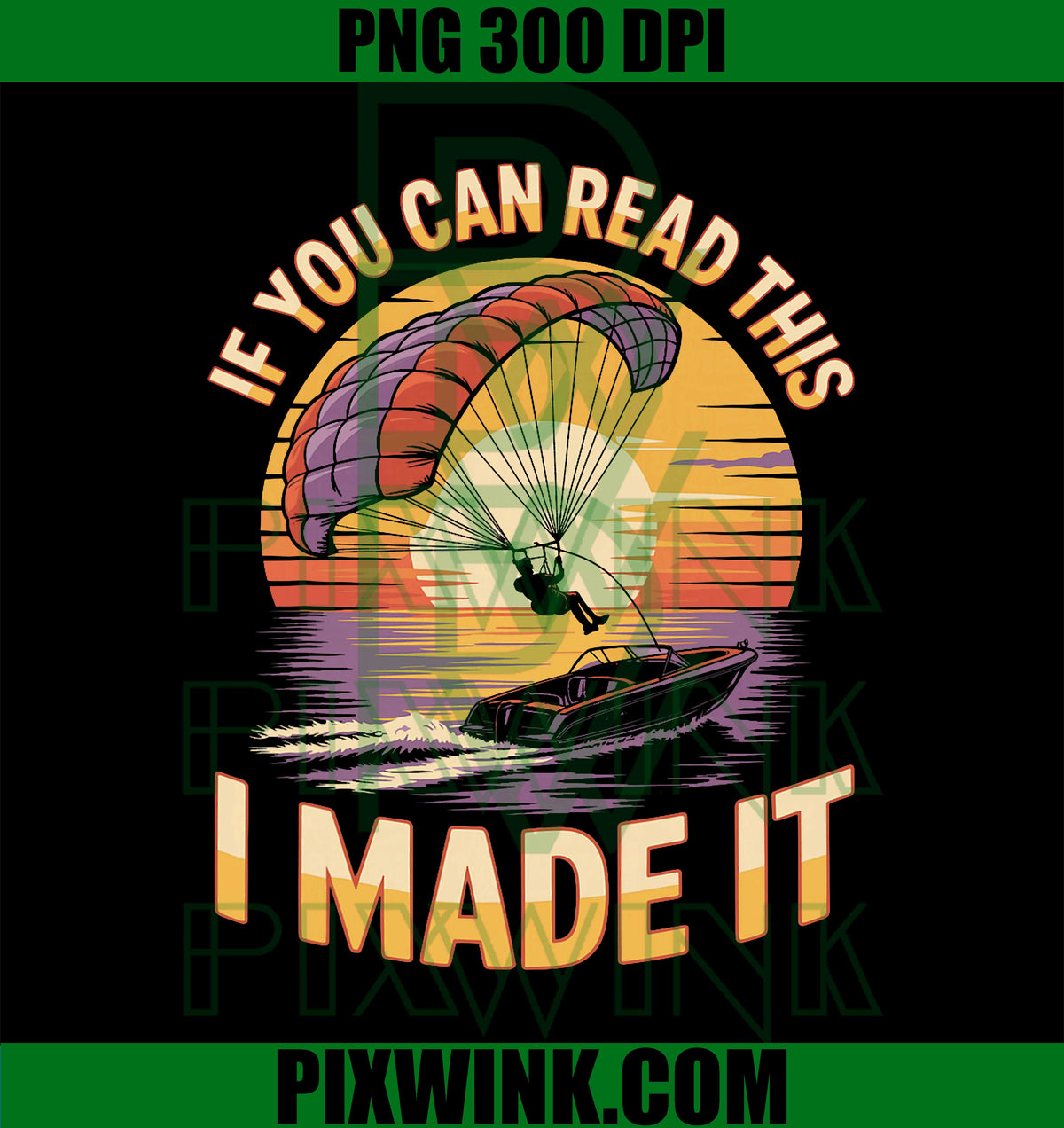 You Can Read This Parasailer PNG, Paragliding Boating PNG