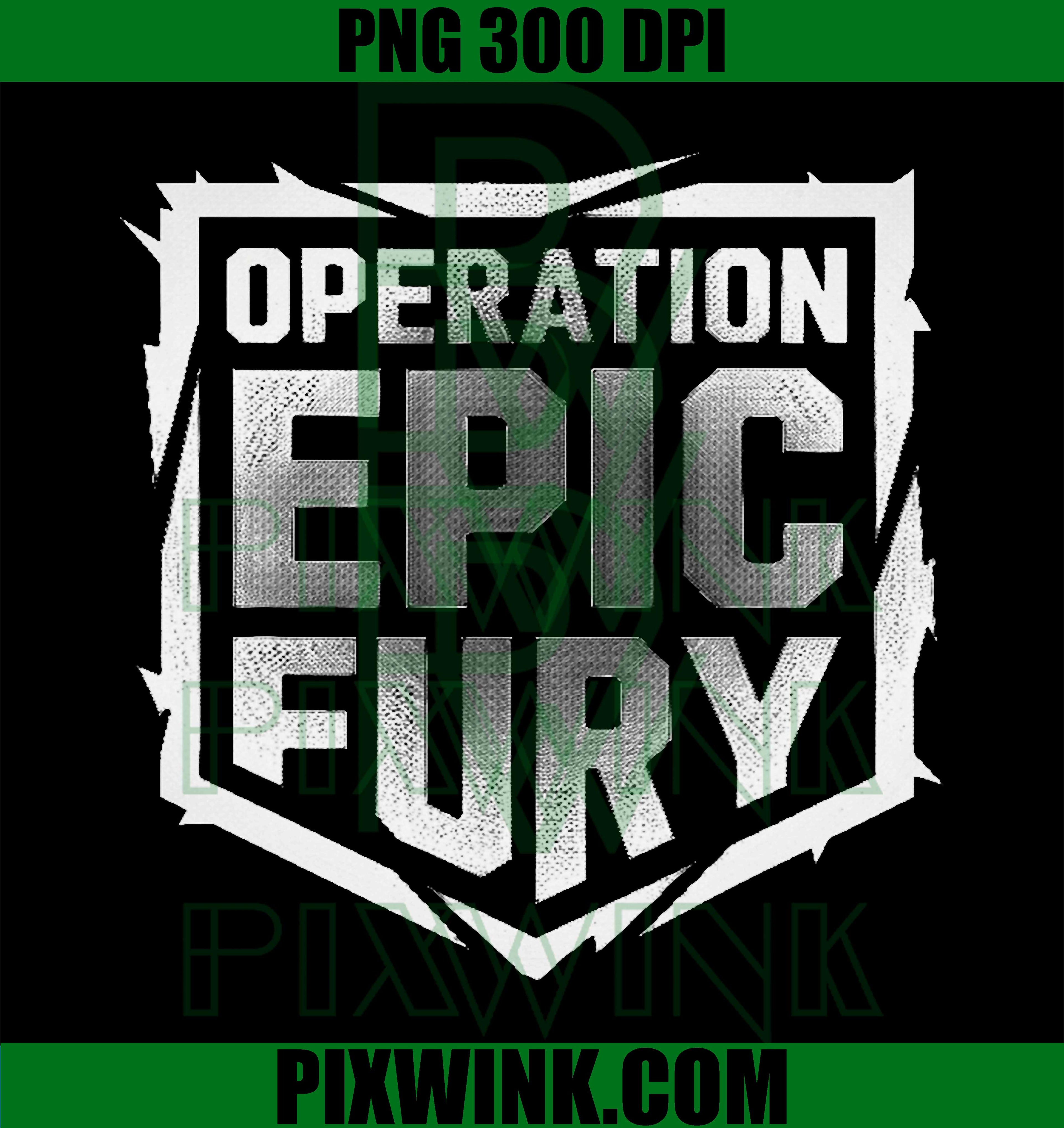 Operation Epic Fury Logo PNG, Military Inspired Graphic Design PNG
