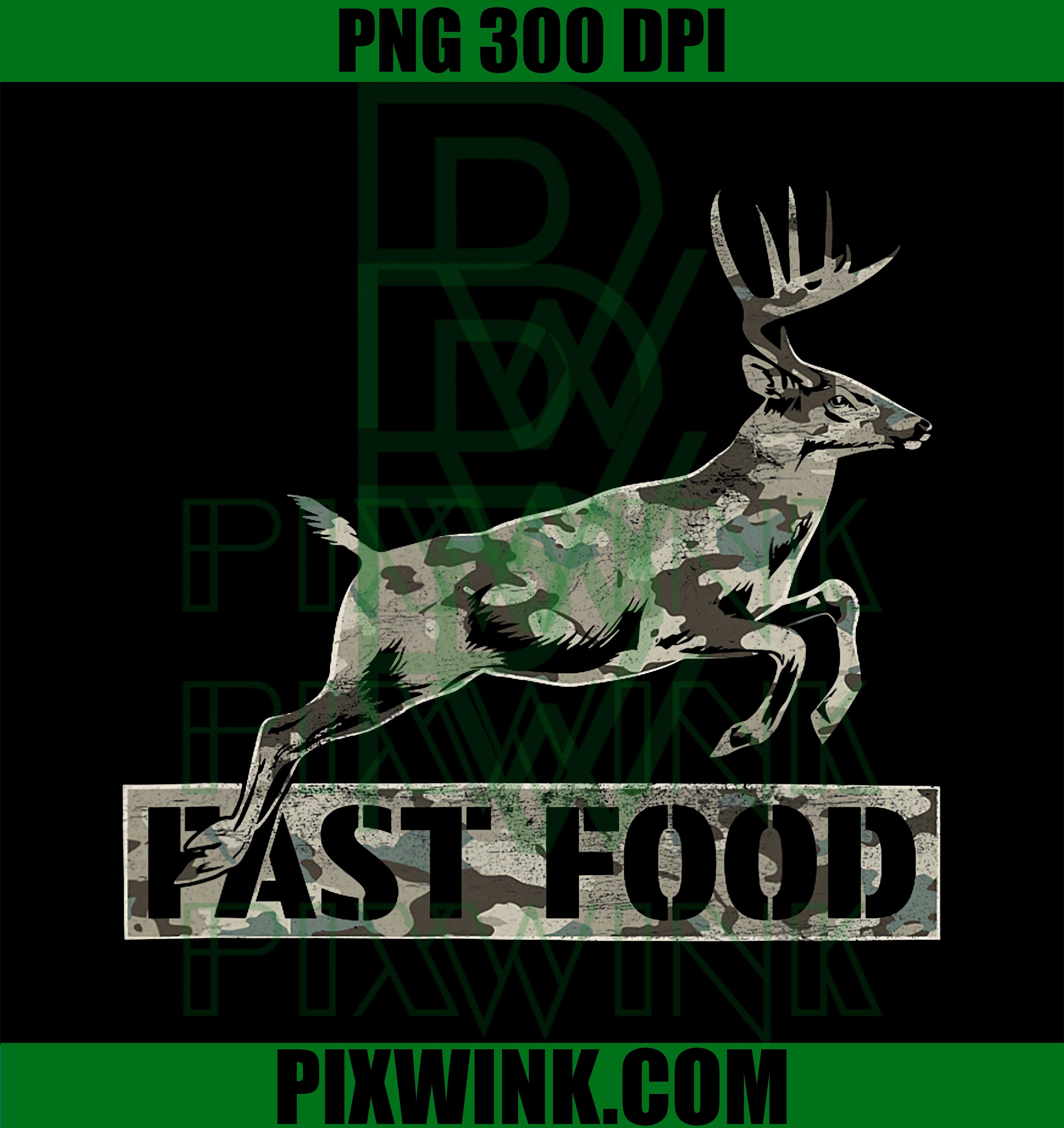 Deer Hunting PNG, Funny Fast Food Distressed PNG