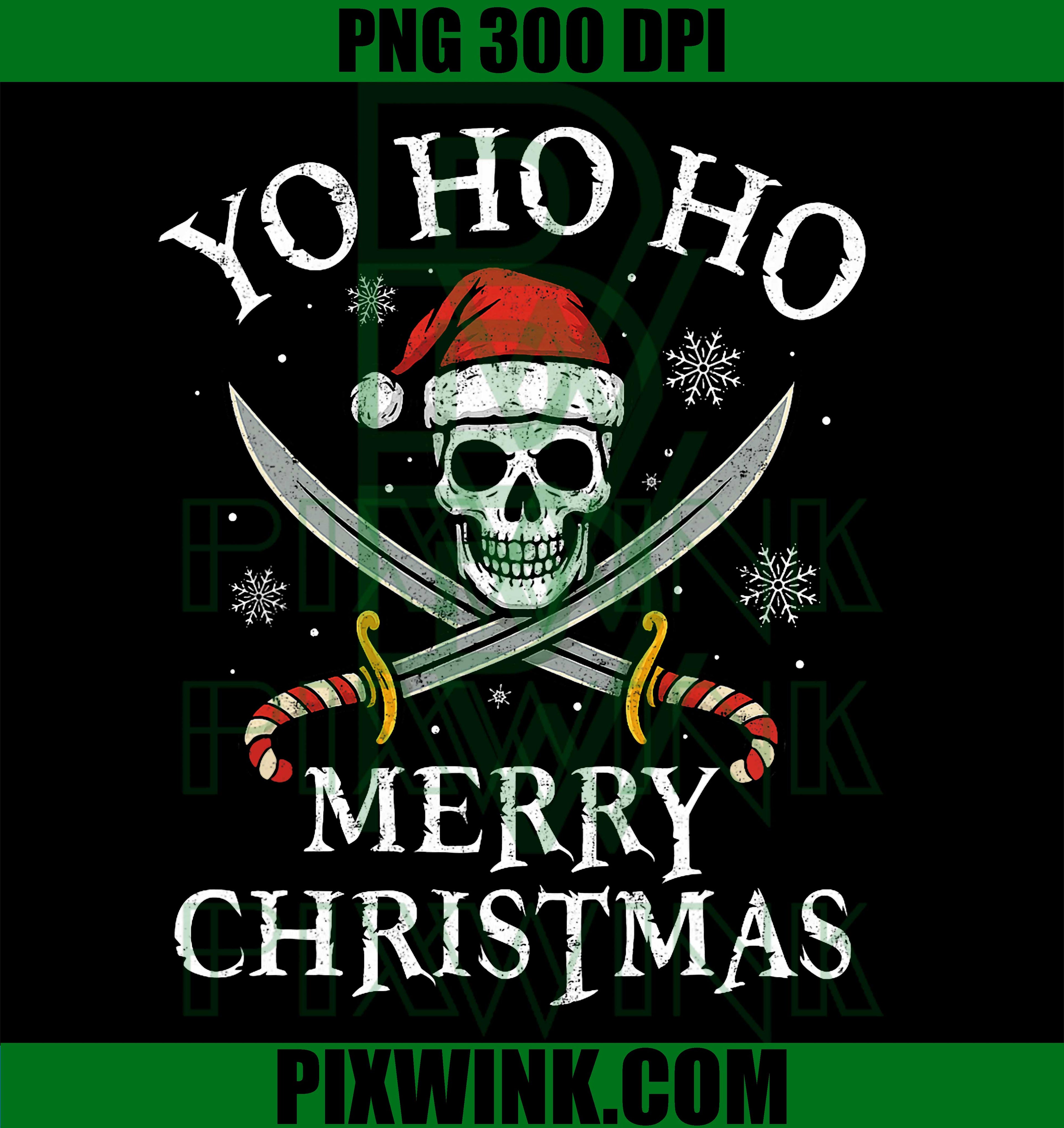Yo Ho Ho Merry Christmas Holiday PNG, Pirate Santa Hat Boating PNG